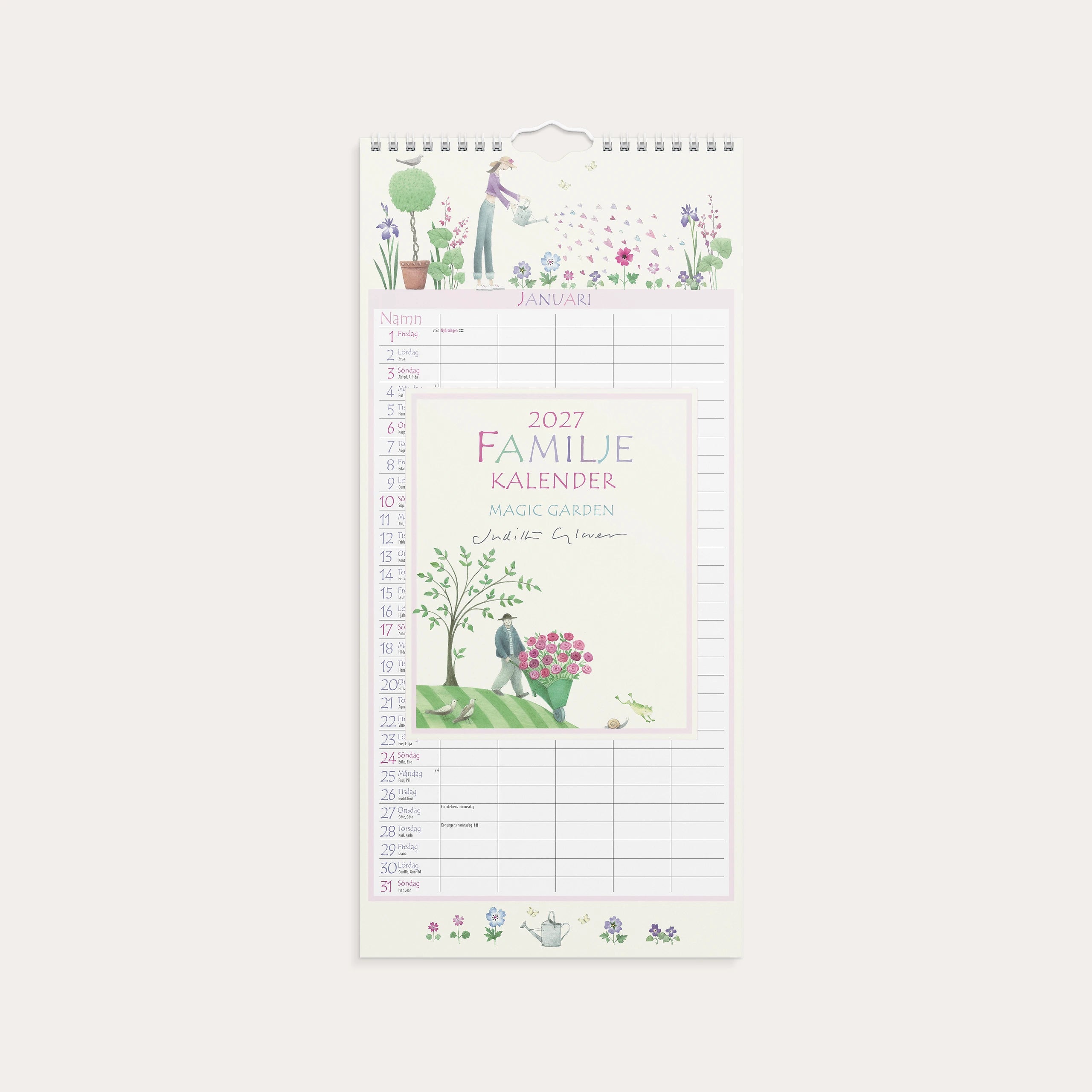 Familjekalender 2027 Magic Garden