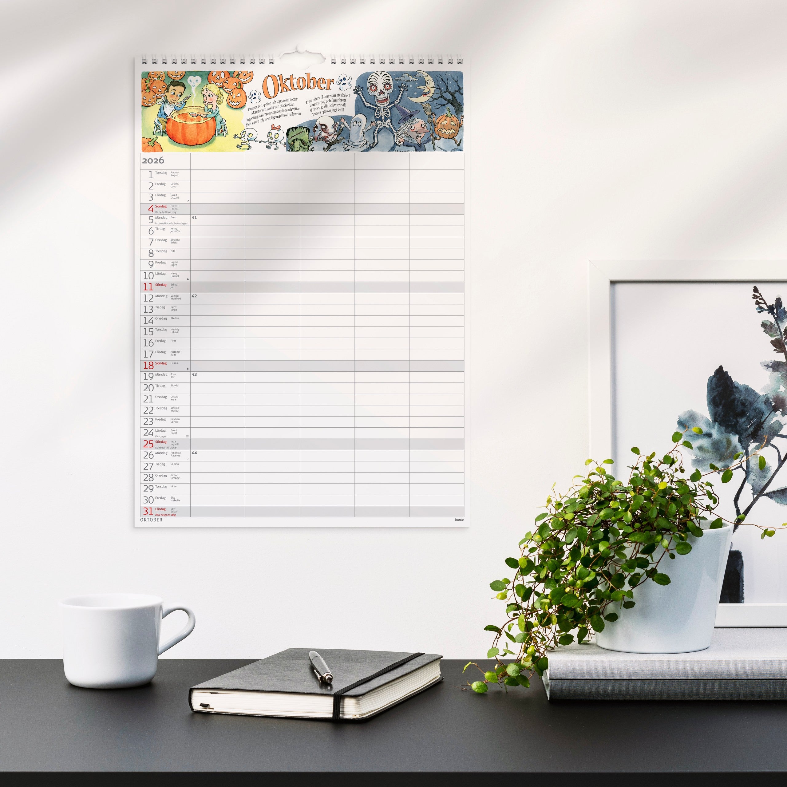 Familjekalender 2026 Stickers