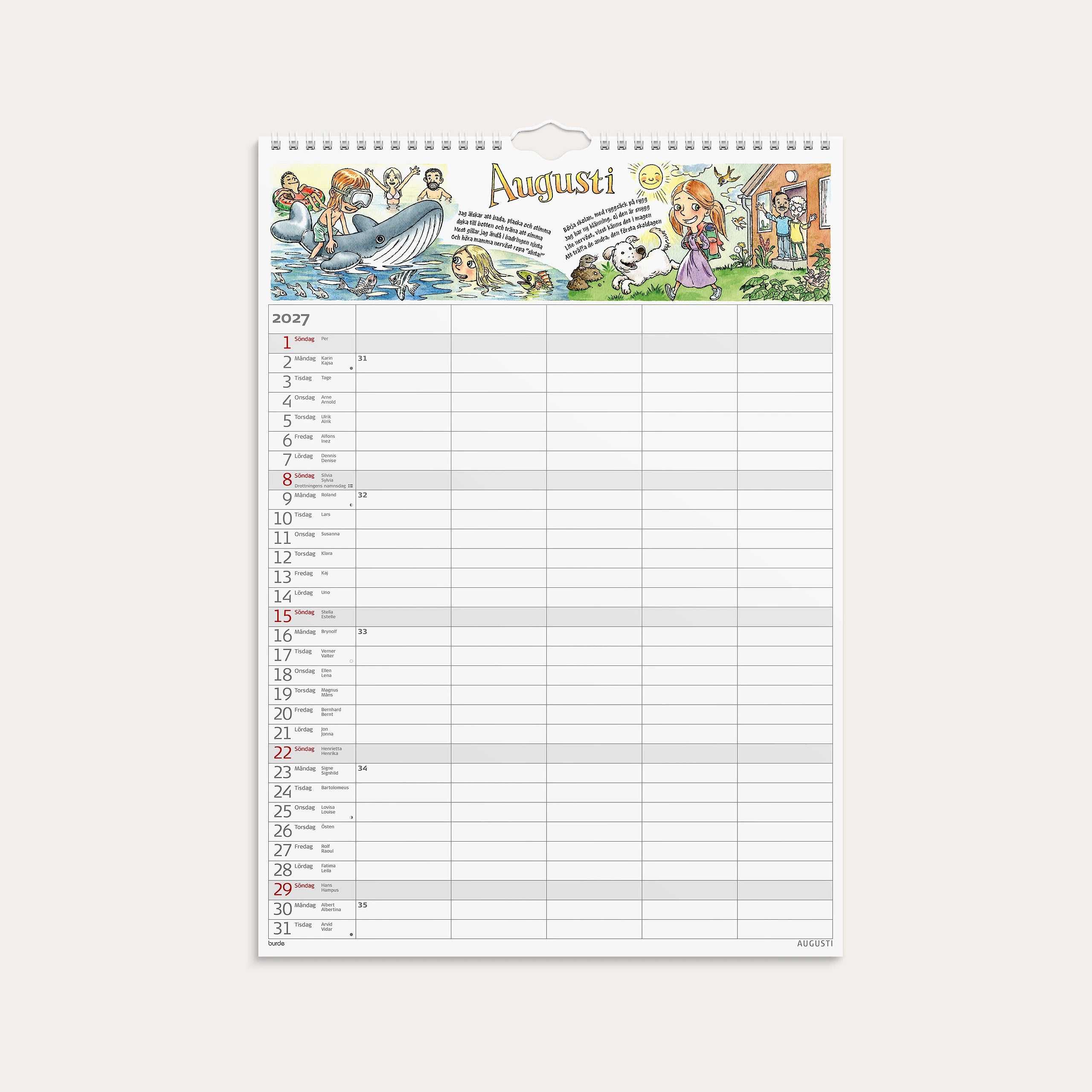 Familjekalender 2027 Stickers