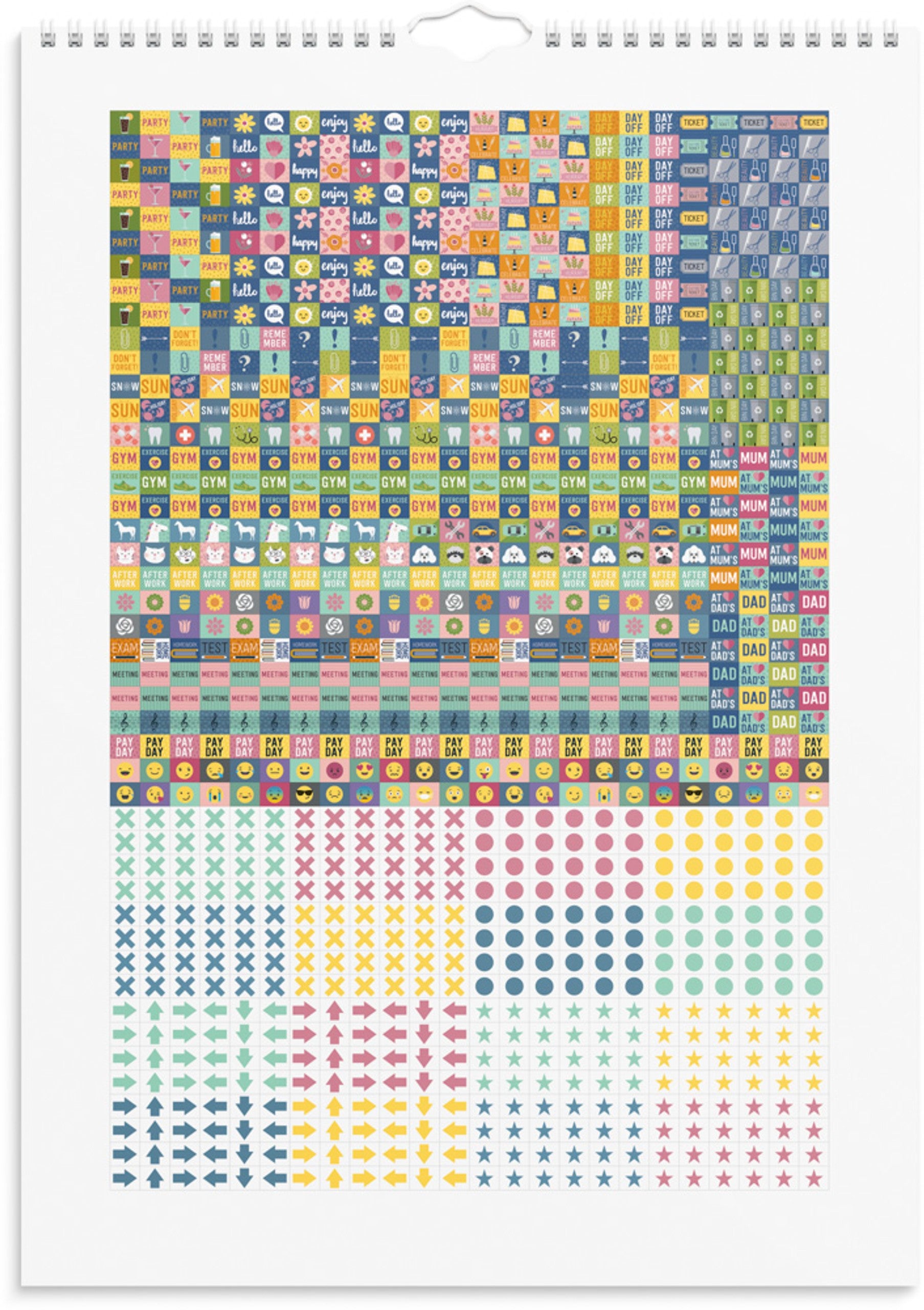 Familjekalender 2027 Stickers
