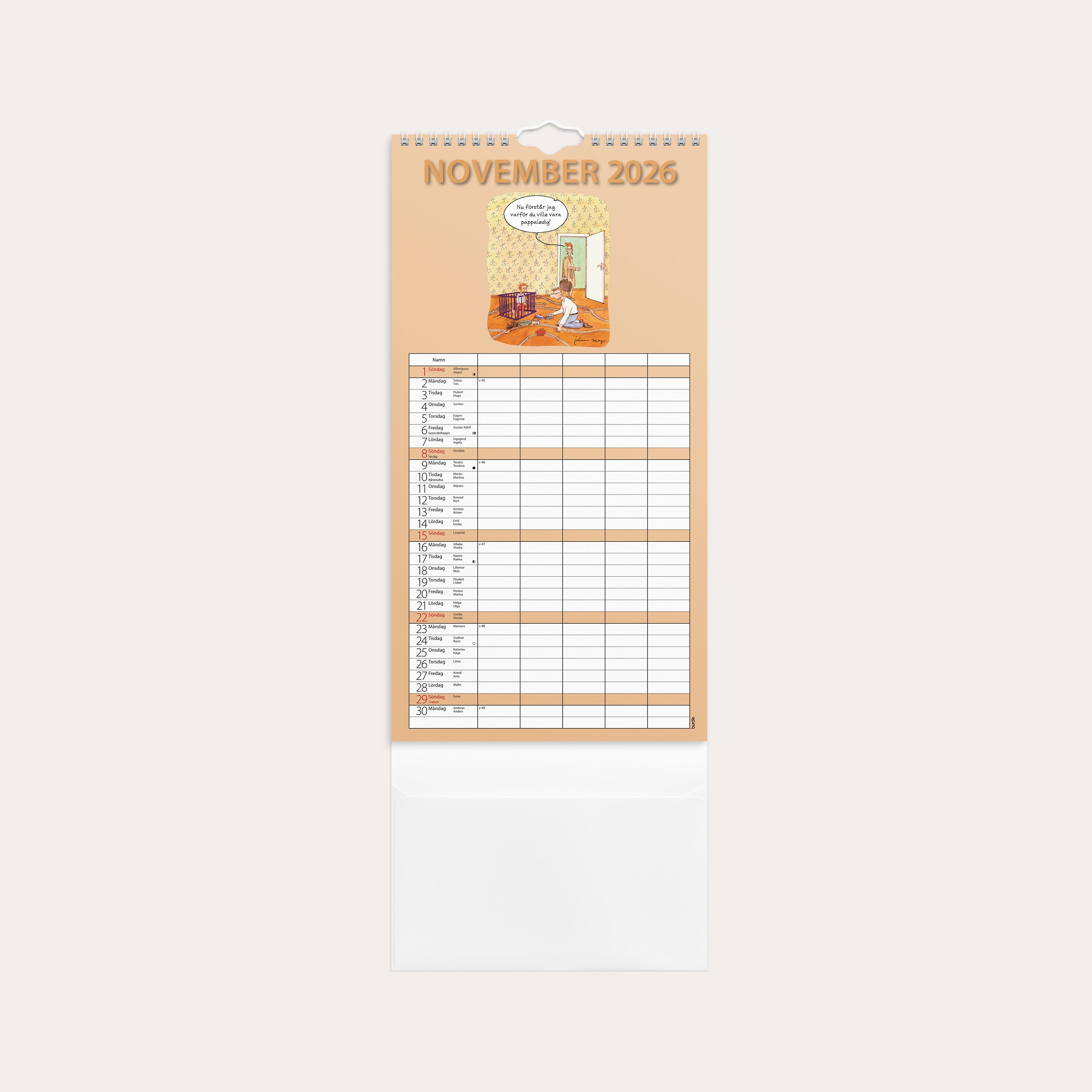 Familjekalender 2026 Rolig