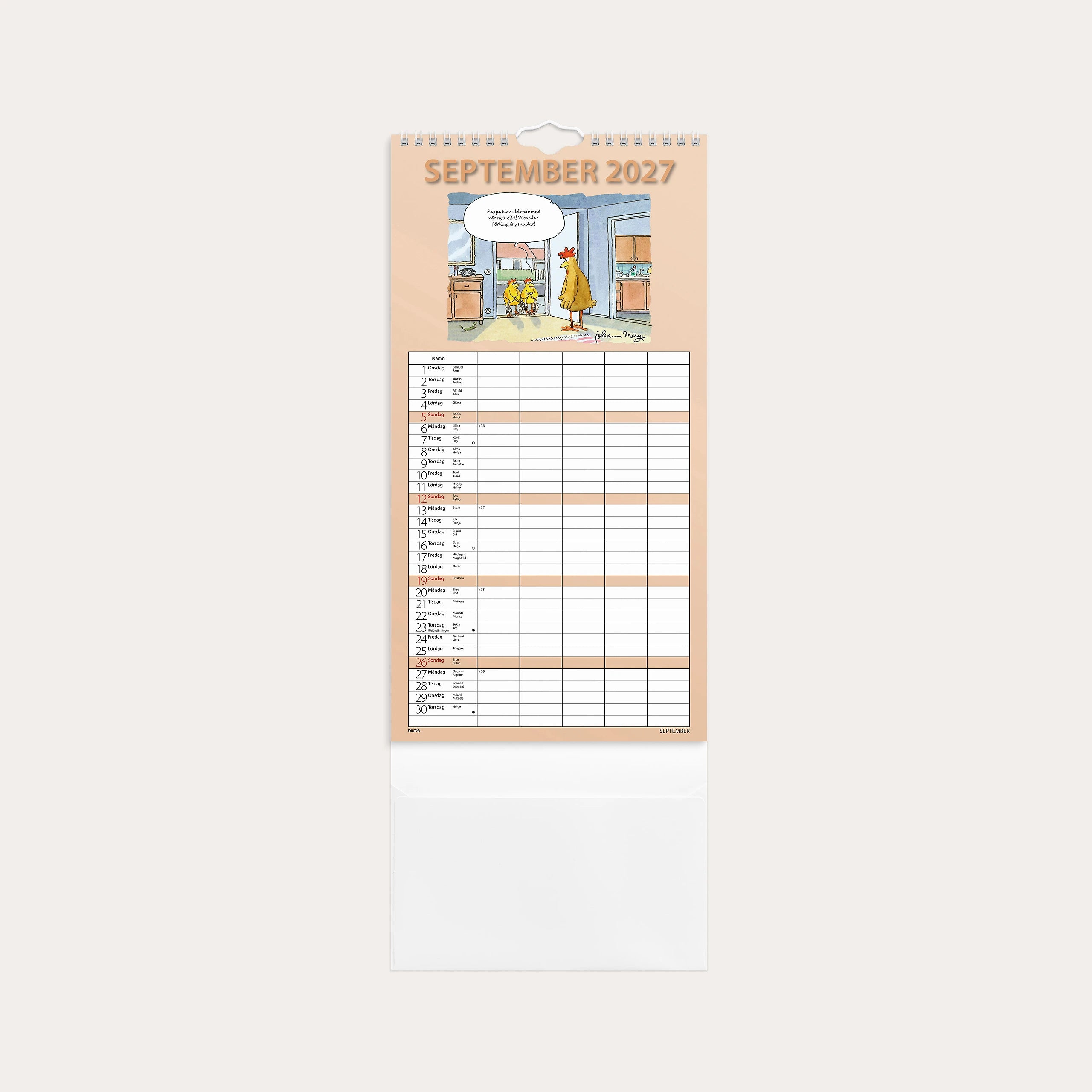 Familjekalender 2027 Rolig