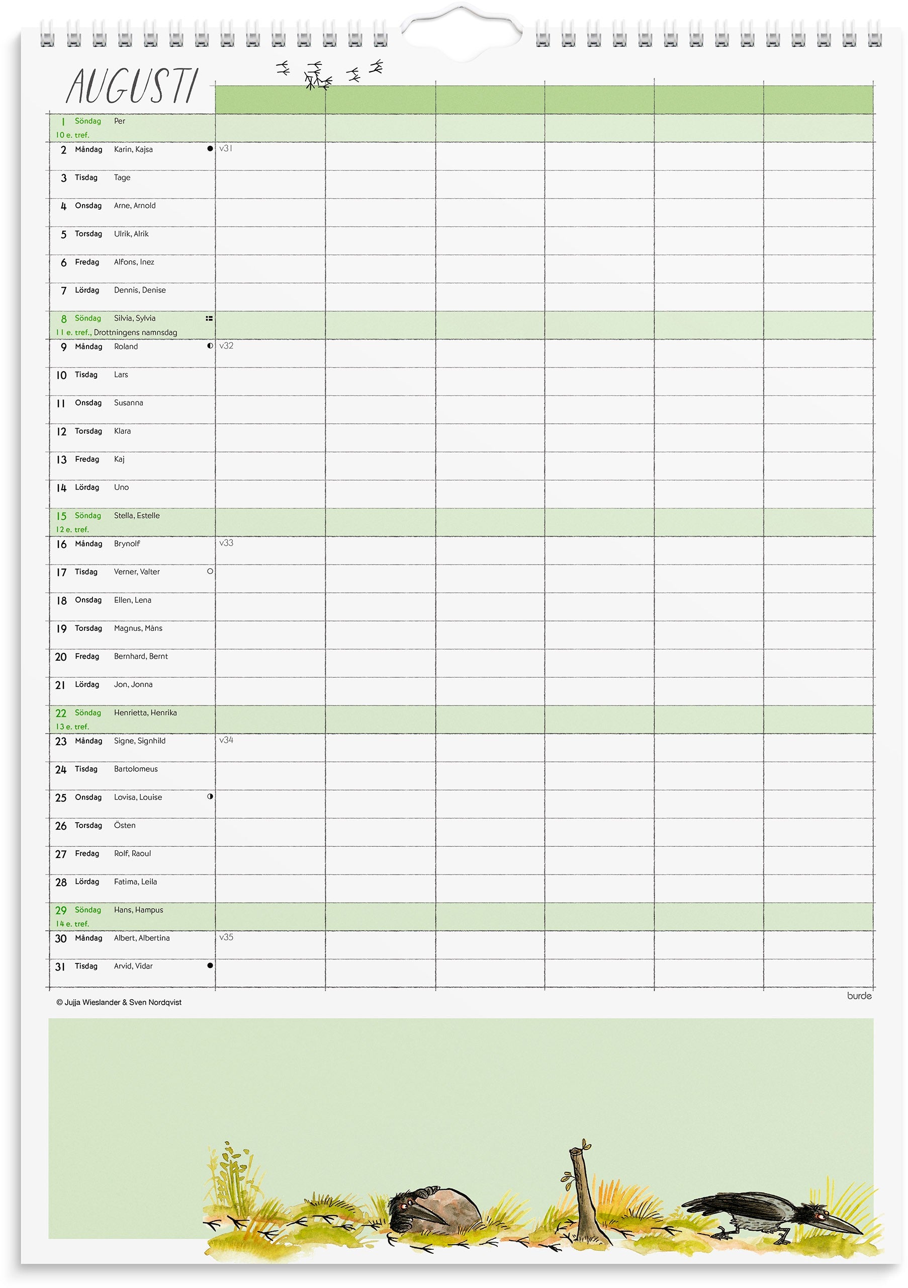 Familjekalender 2027 Mamma Mu