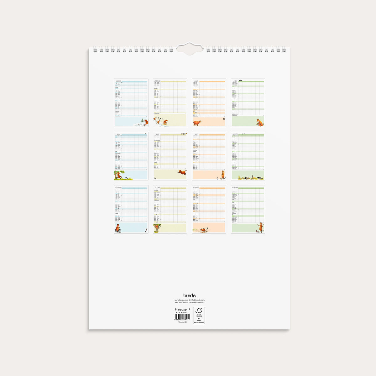 Familjekalender 2027 Mamma Mu