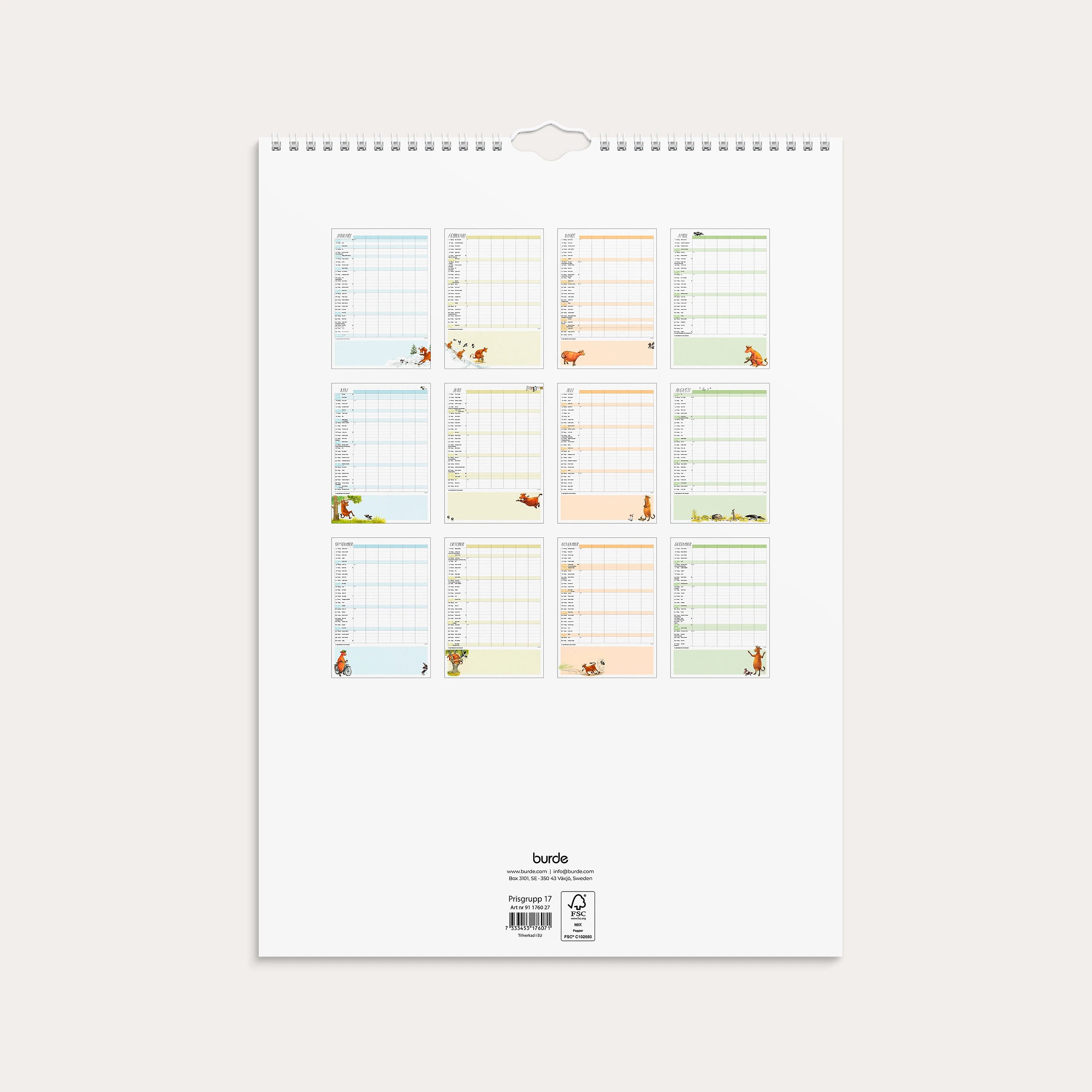 Familjekalender 2027 Mamma Mu