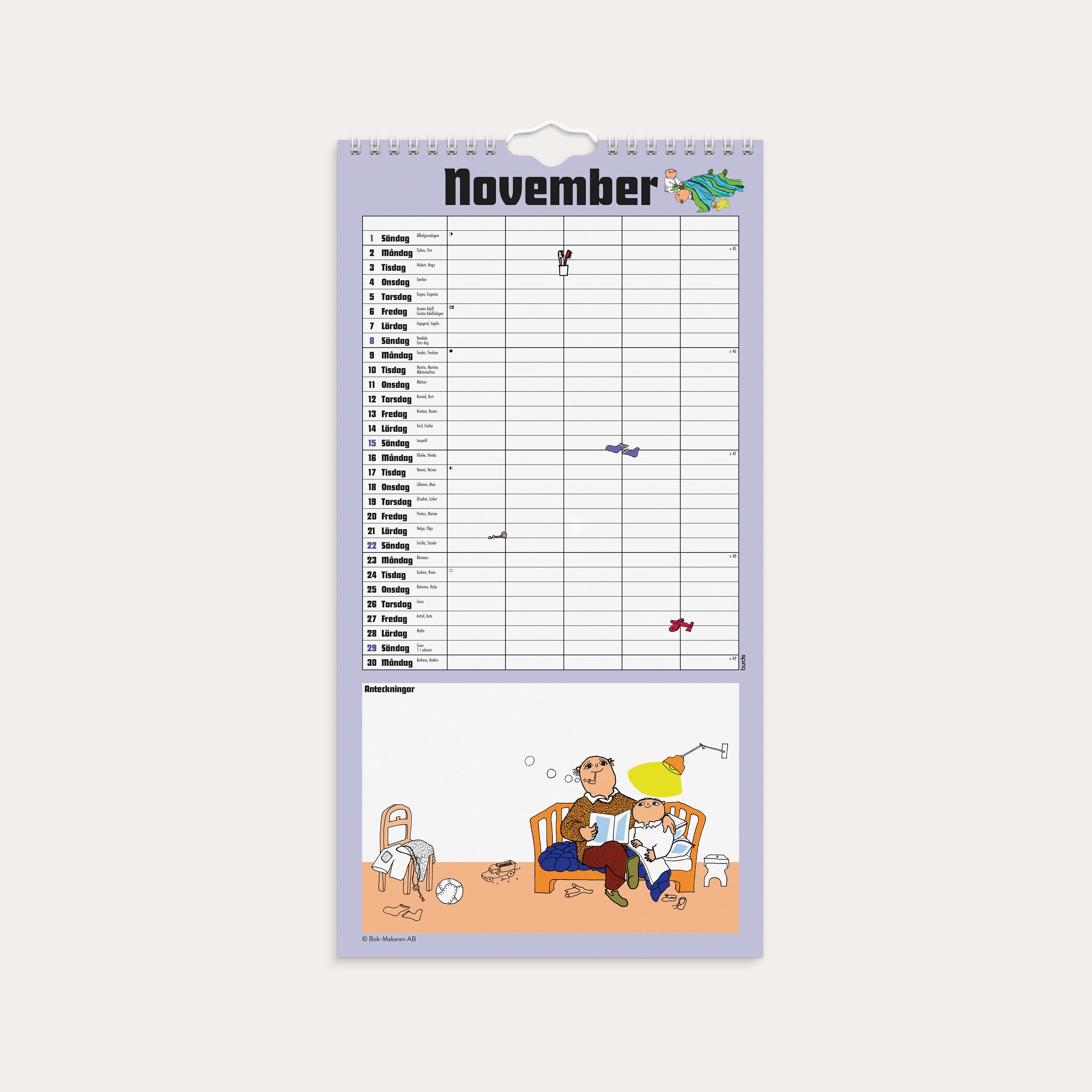 Familjekalender 2026 Alfons Åberg
