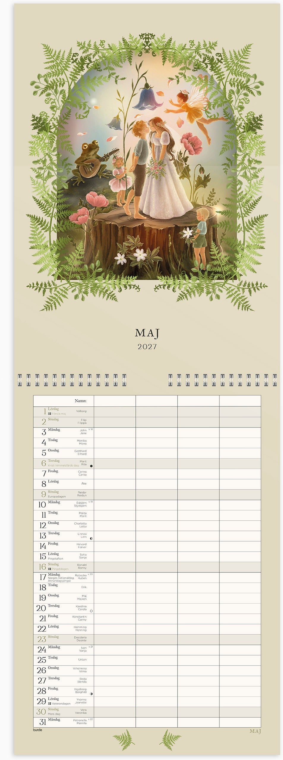 Familjekalender 2027 Sagoskog