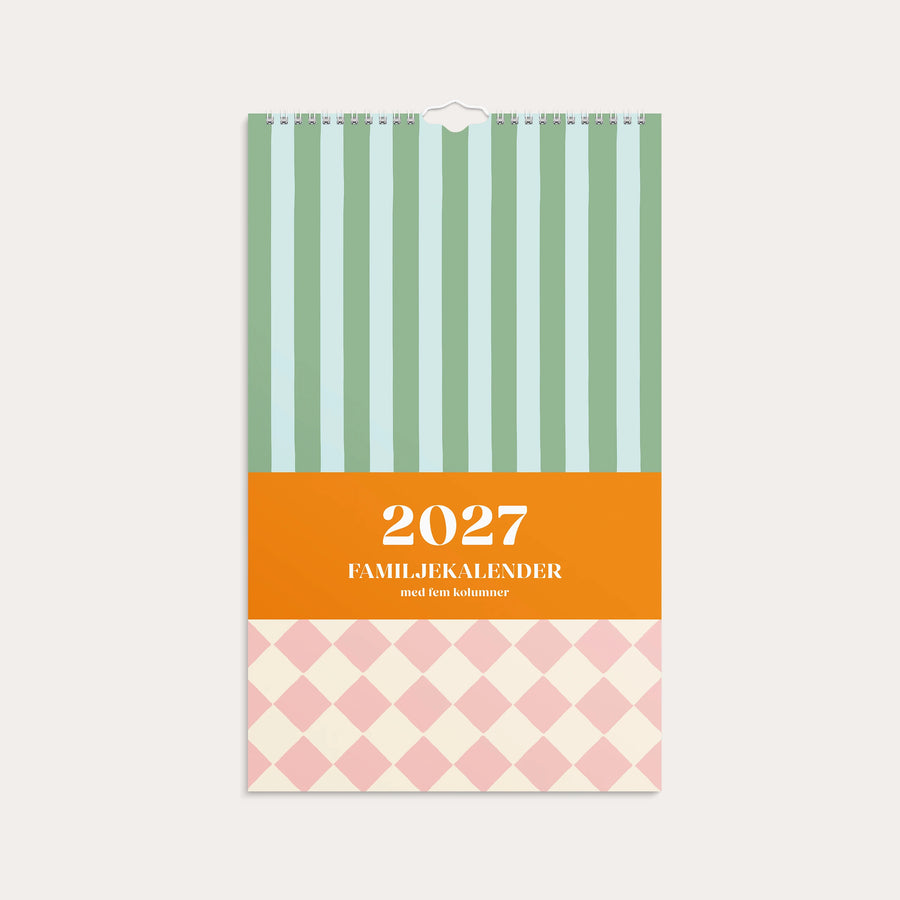 Familjekalender 2027 Color Blocking