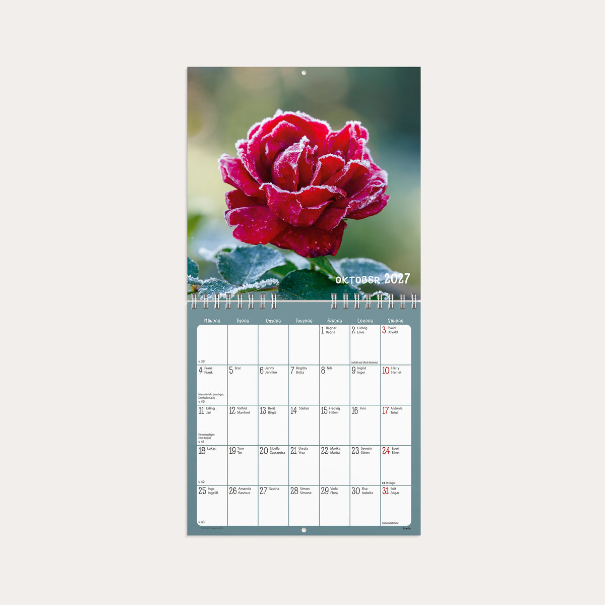 Väggkalender 2027 Blommor