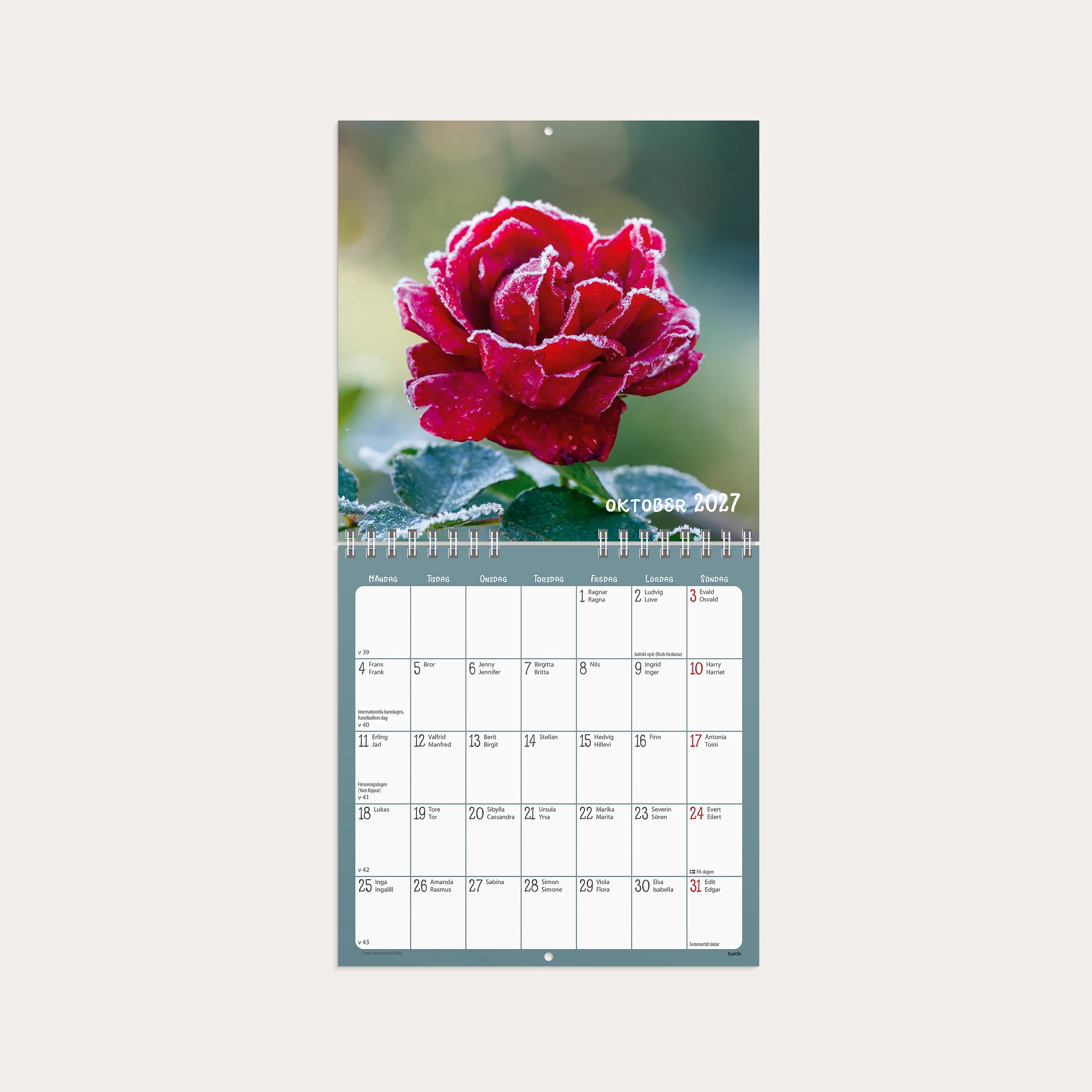 Väggkalender 2027 Blommor
