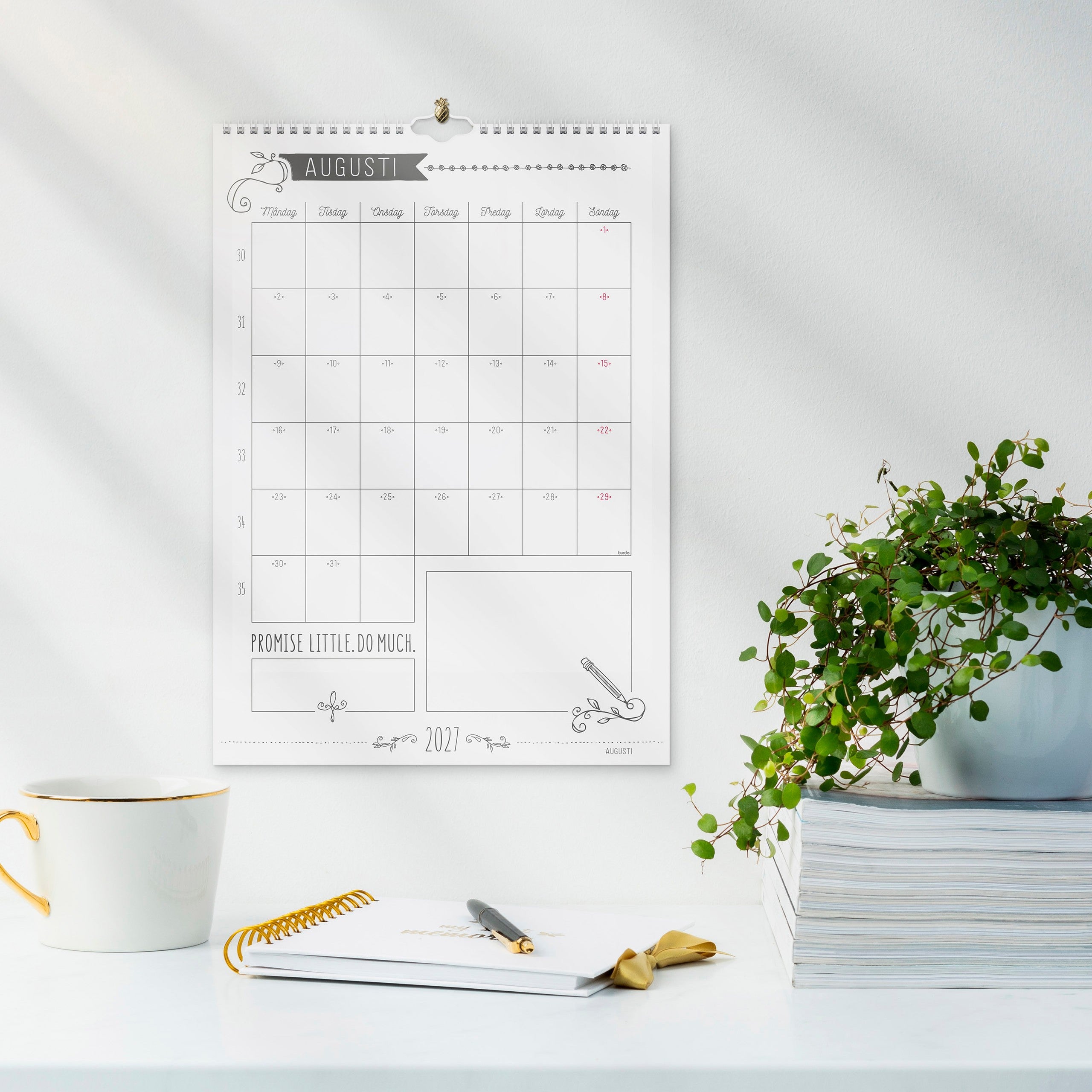 Väggkalender 2027 Doodle