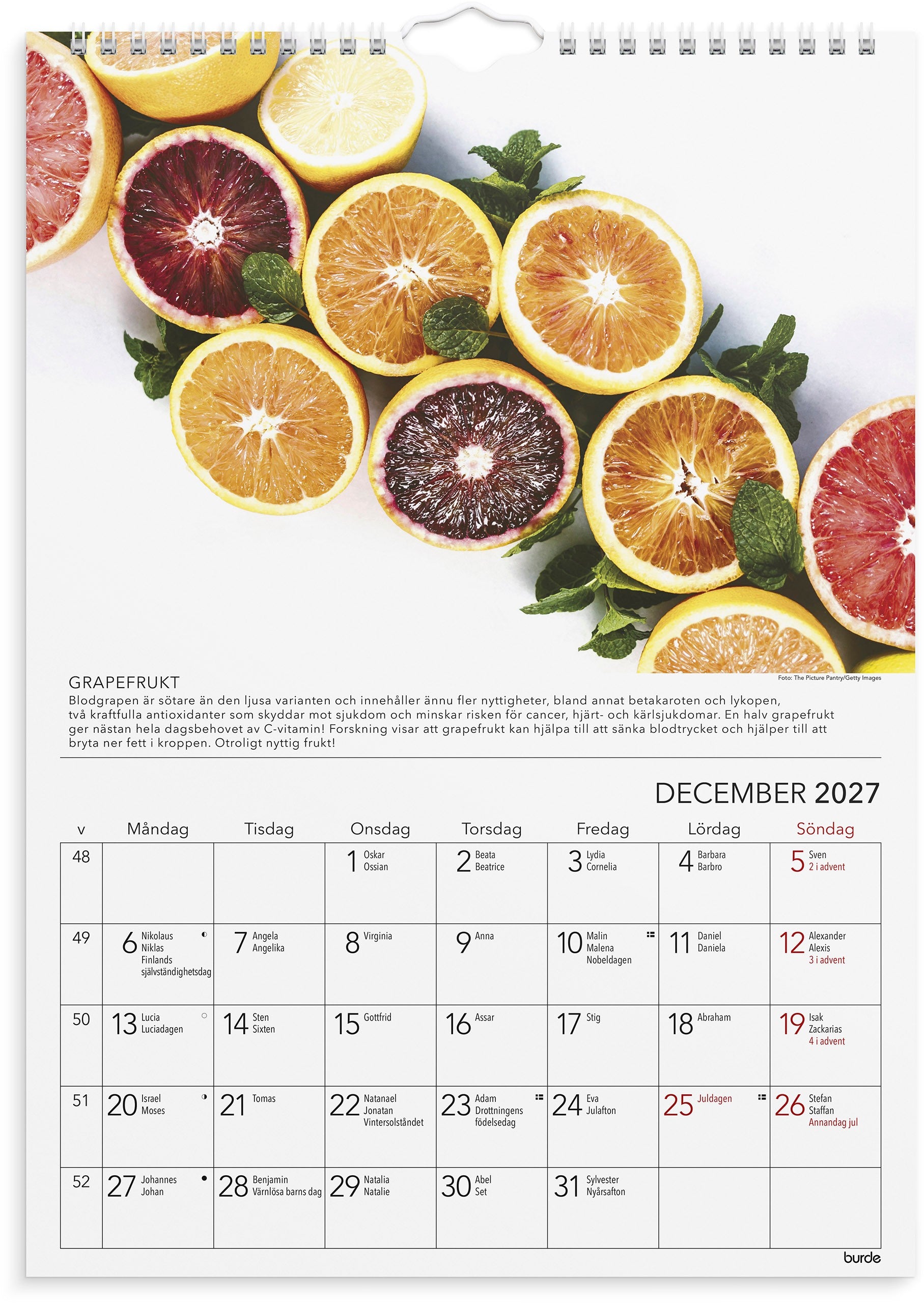 Väggkalender 2027 Gröna tips
