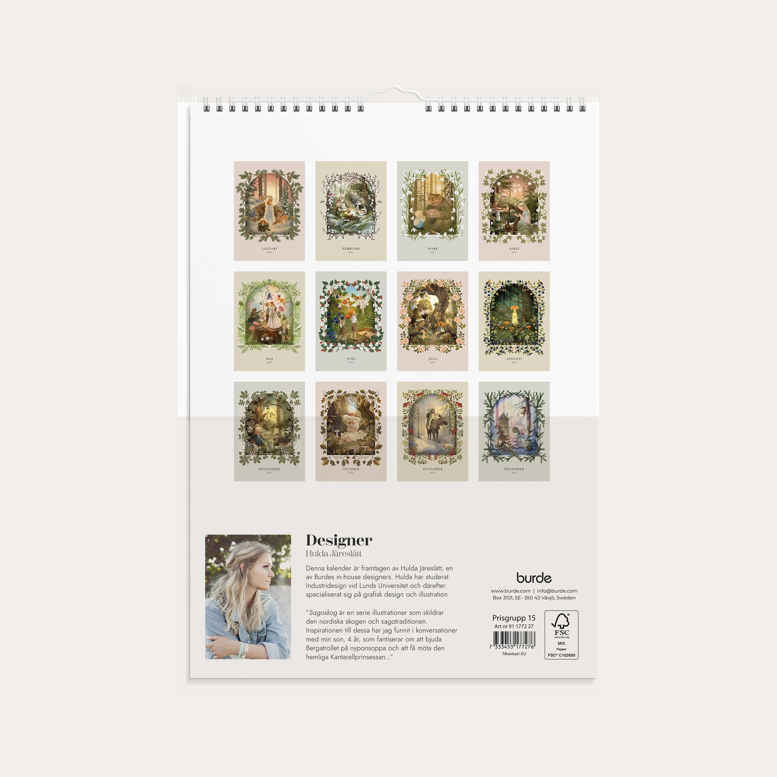 Väggkalender 2027 Sagoskog