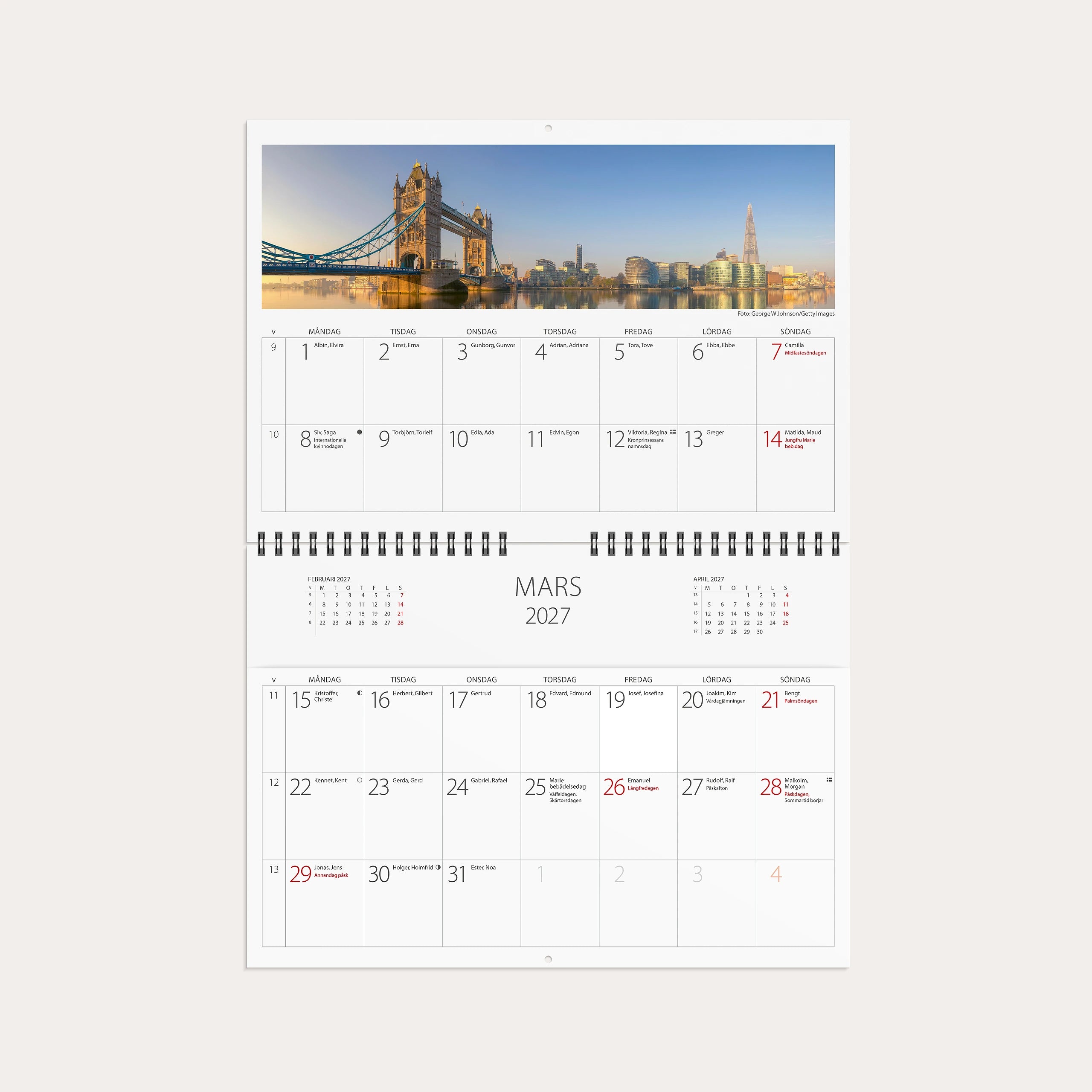 Väggkalender 2027 Väggficka Panorama