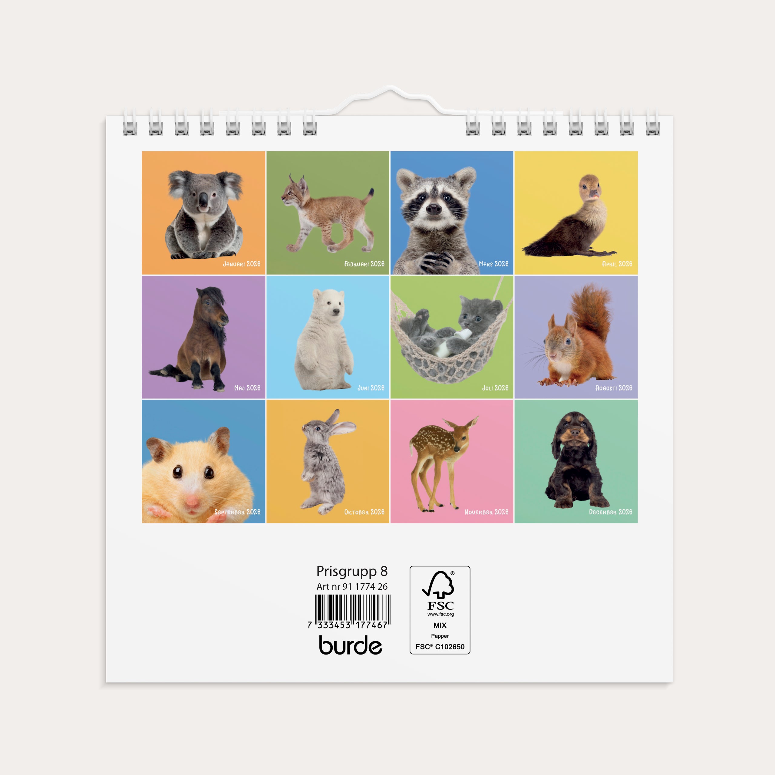 Väggkalender 2026 Sötnosar