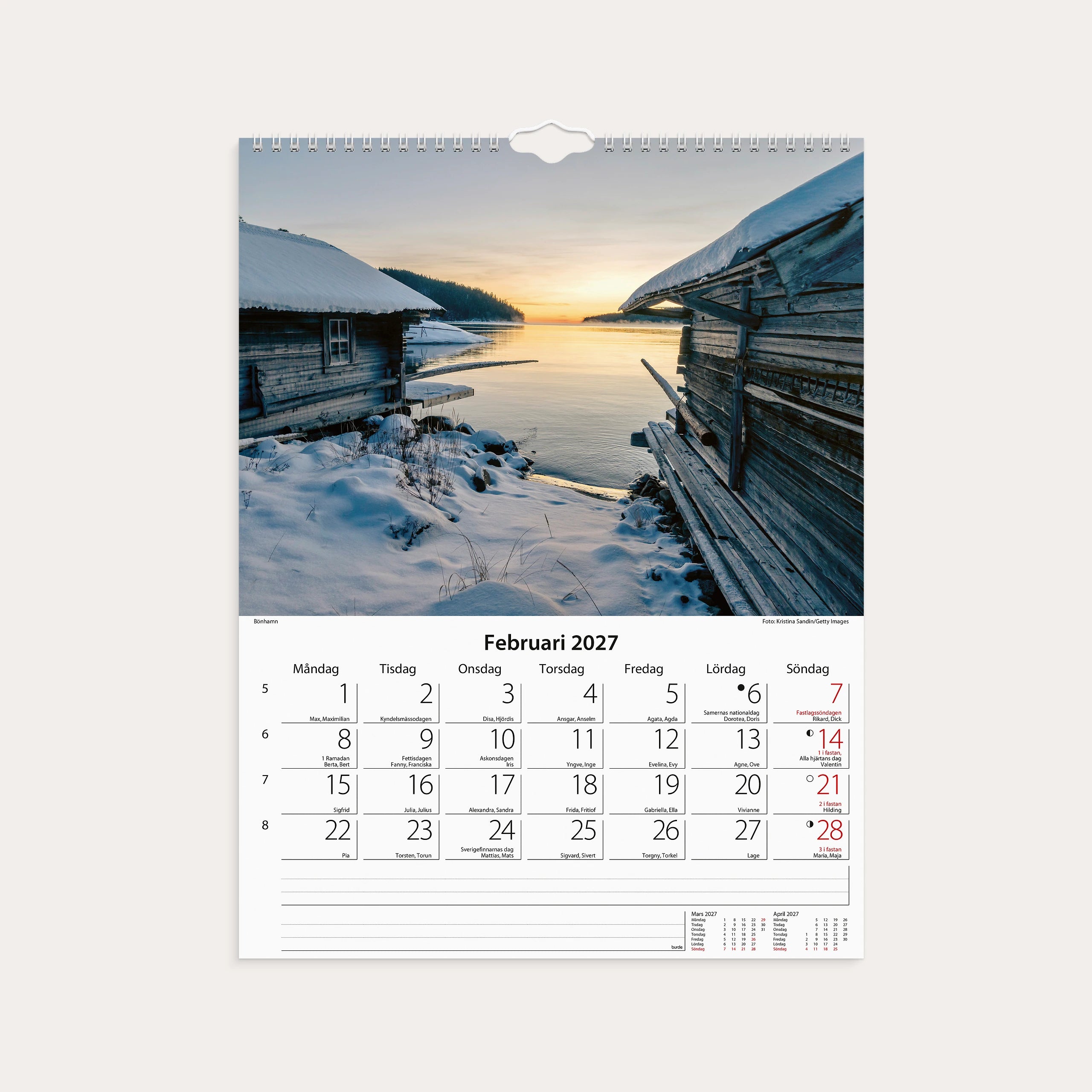 Väggkalender 2027 Svenska kusten