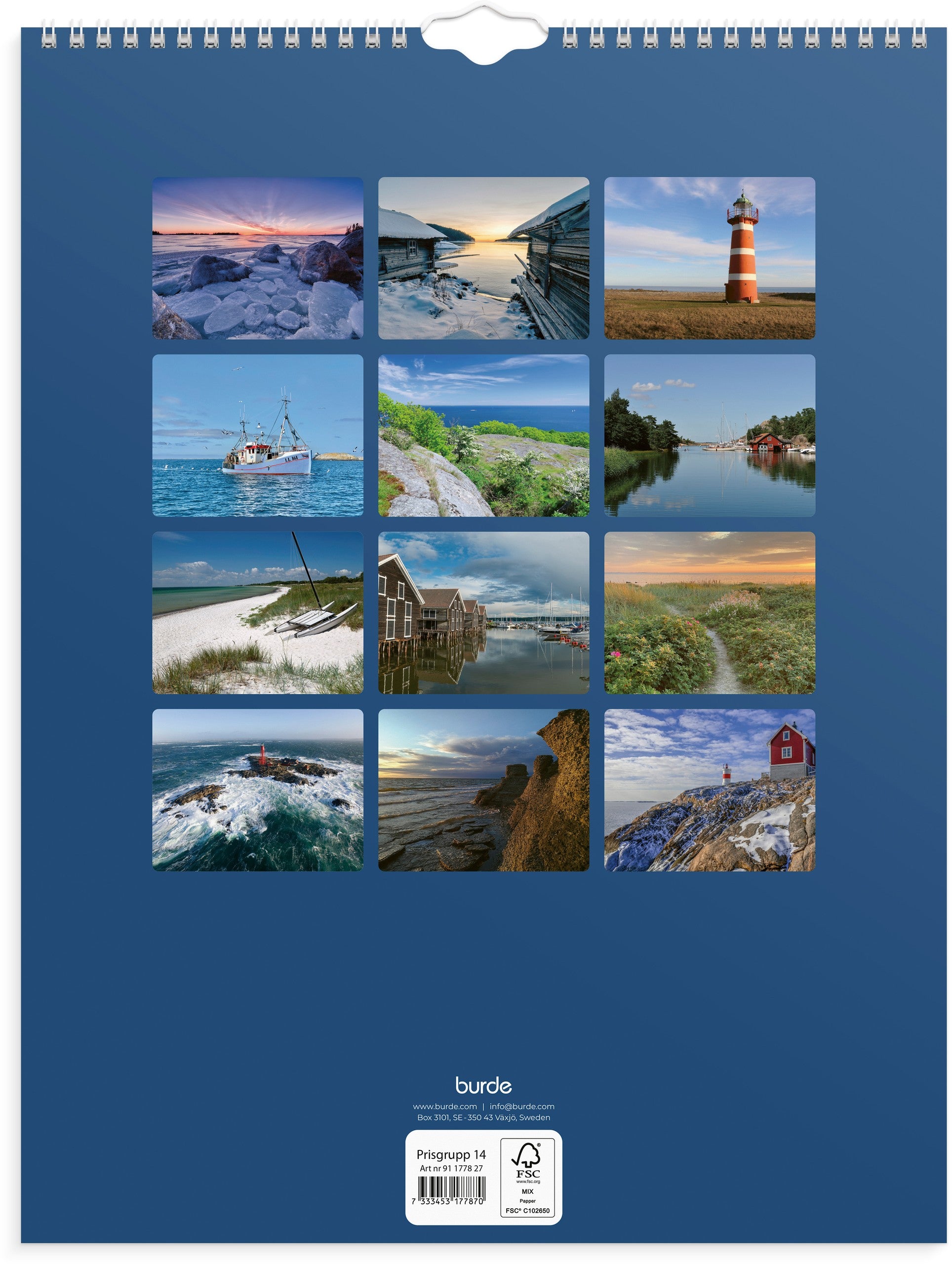 Väggkalender 2027 Svenska kusten