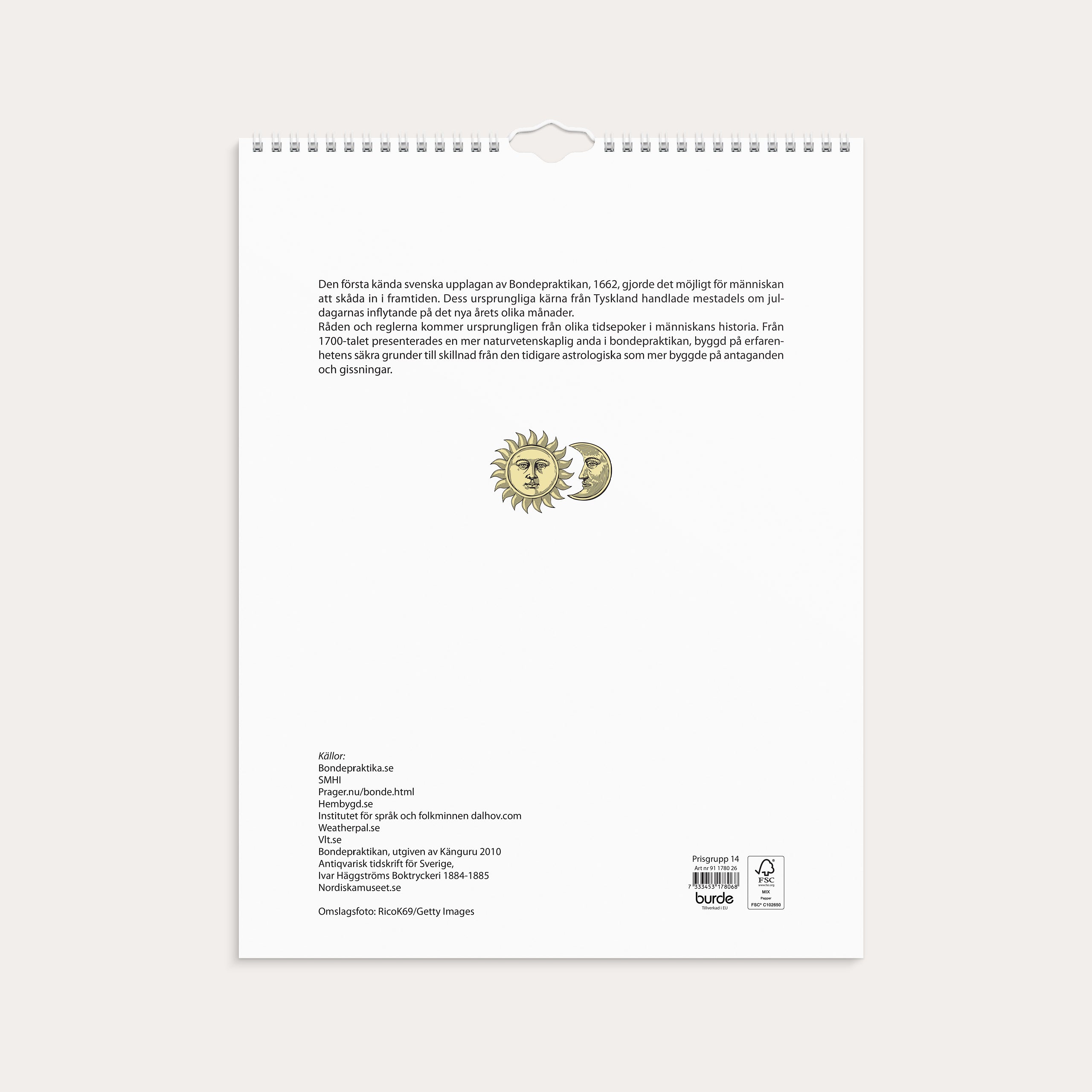 Väggkalender 2026 Väderalmanackan