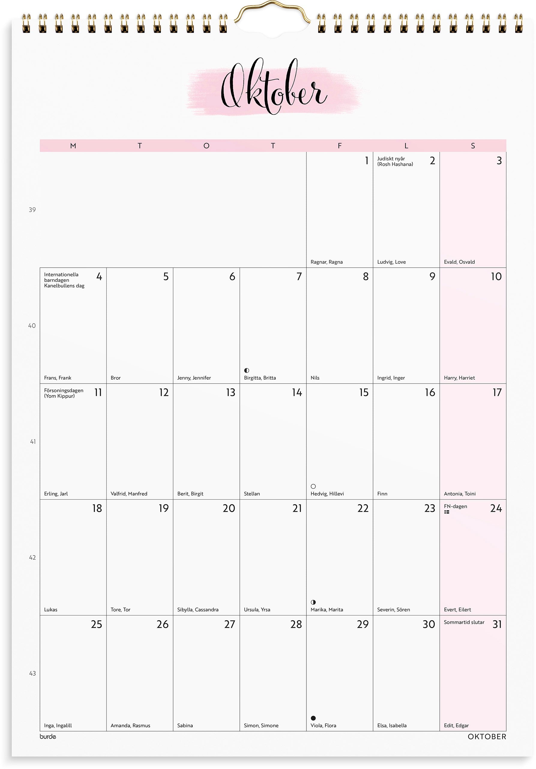 Väggkalender 2027 Life Organizer