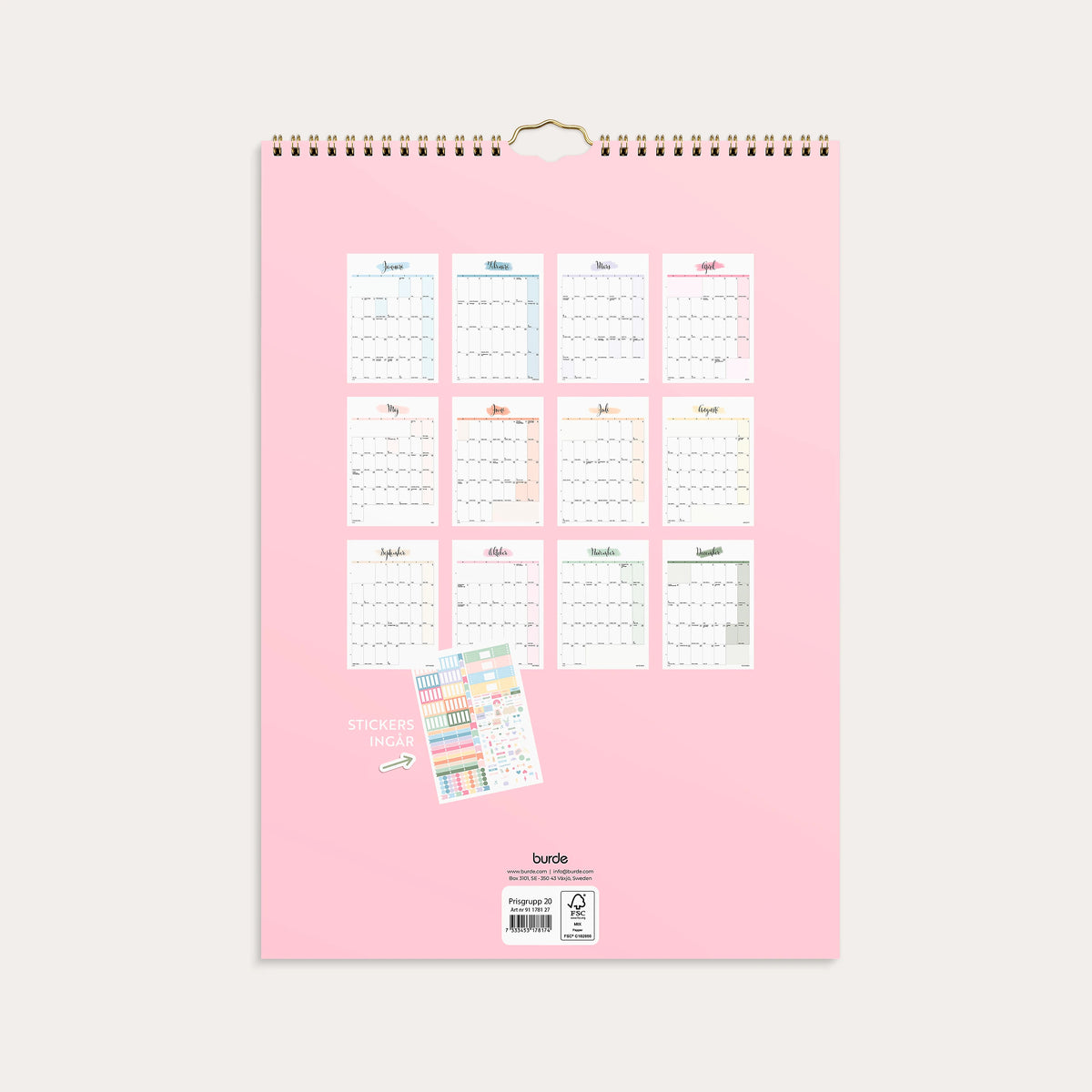 Väggkalender 2027 Life Organizer