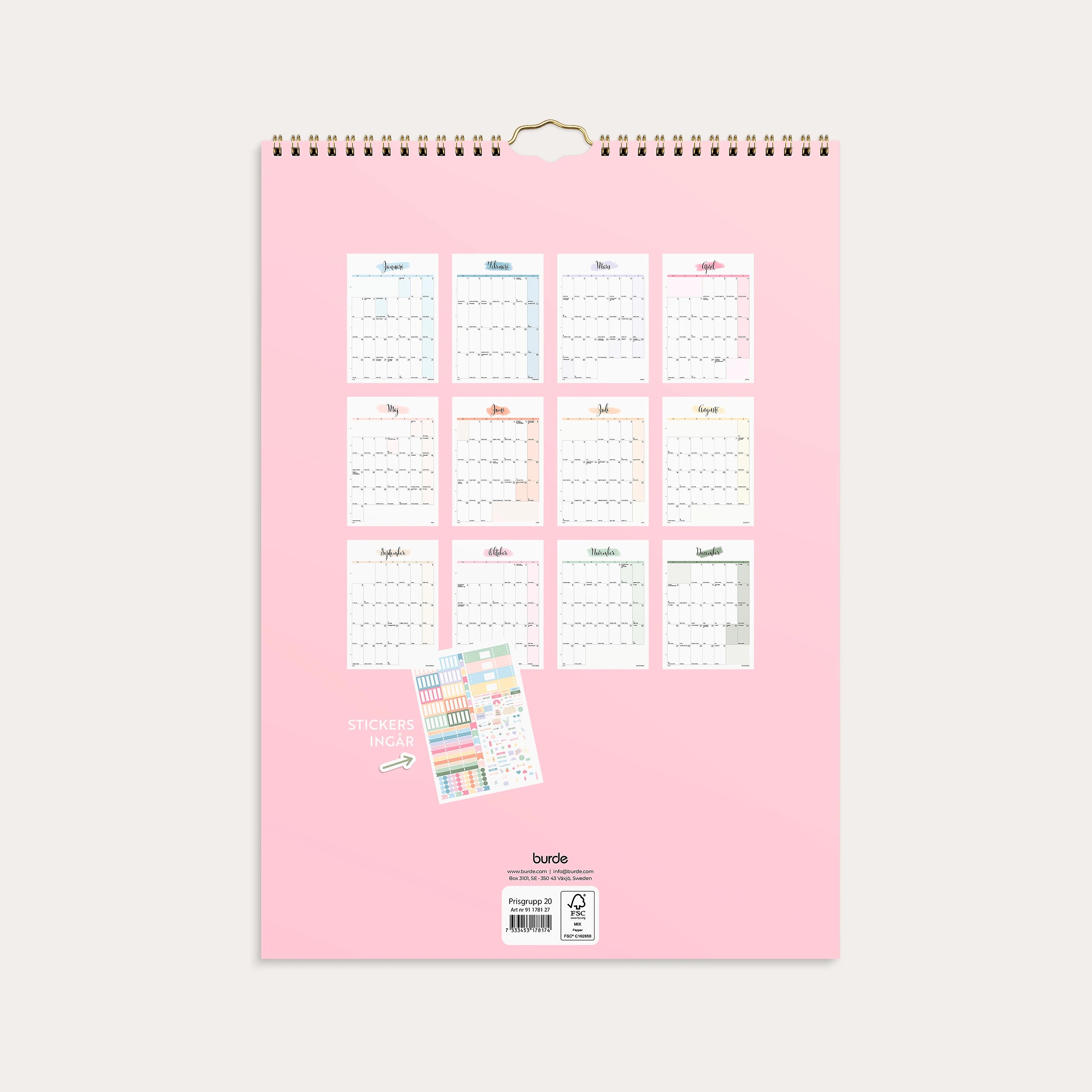 Väggkalender 2027 Life Organizer
