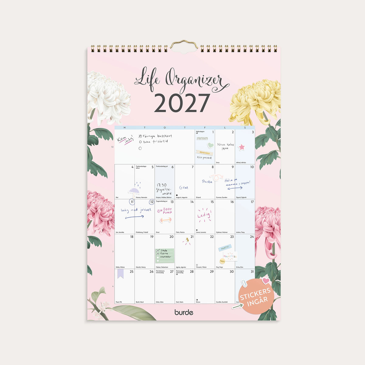 Väggkalender 2027 Life Organizer