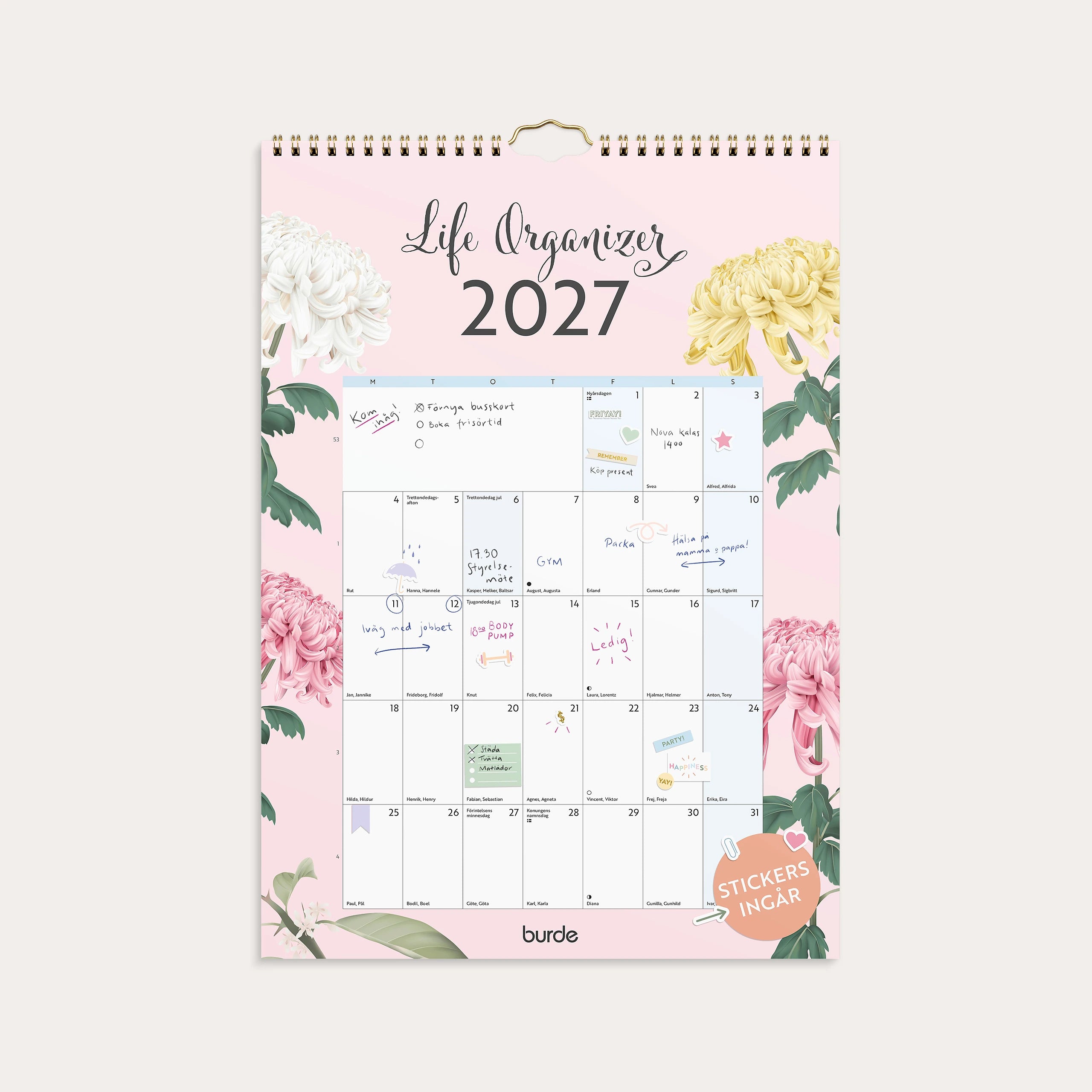 Väggkalender 2027 Life Organizer