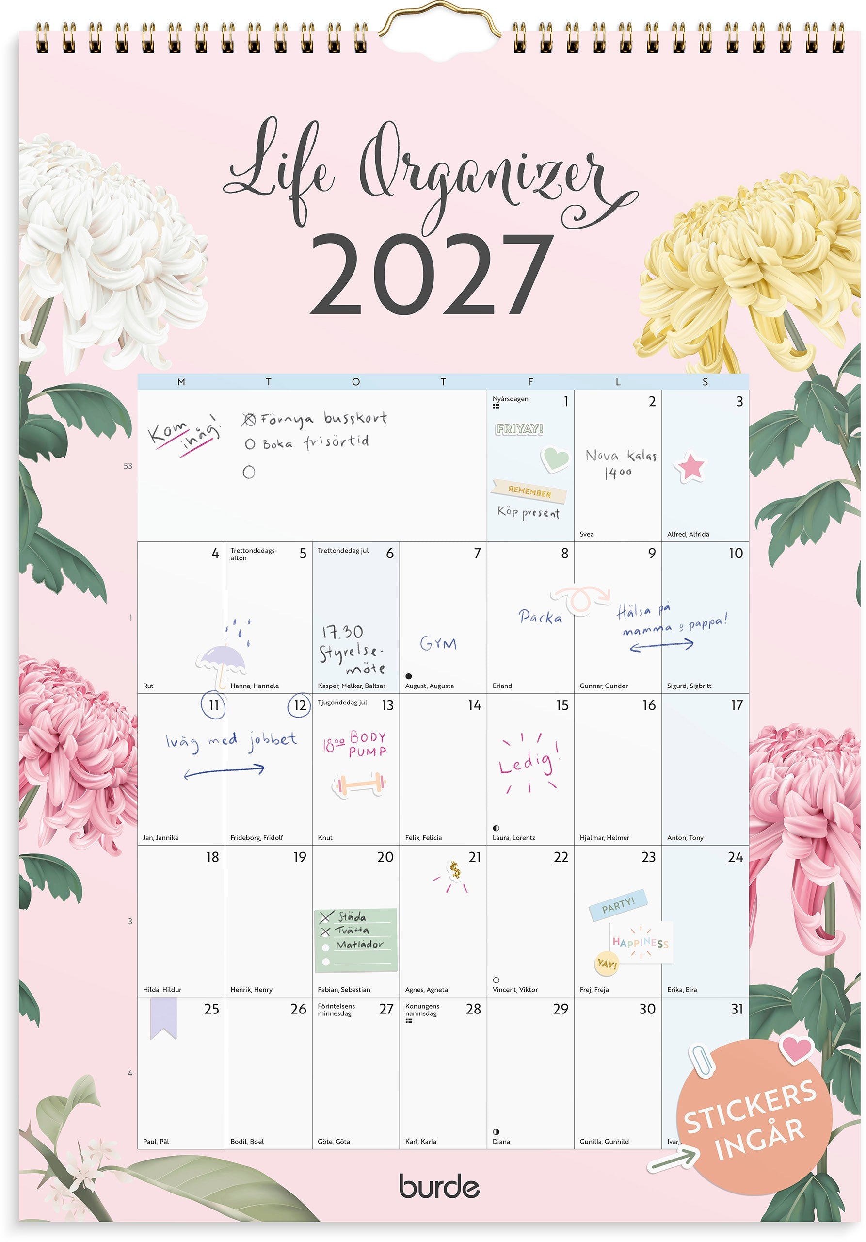 Väggkalender 2027 Life Organizer
