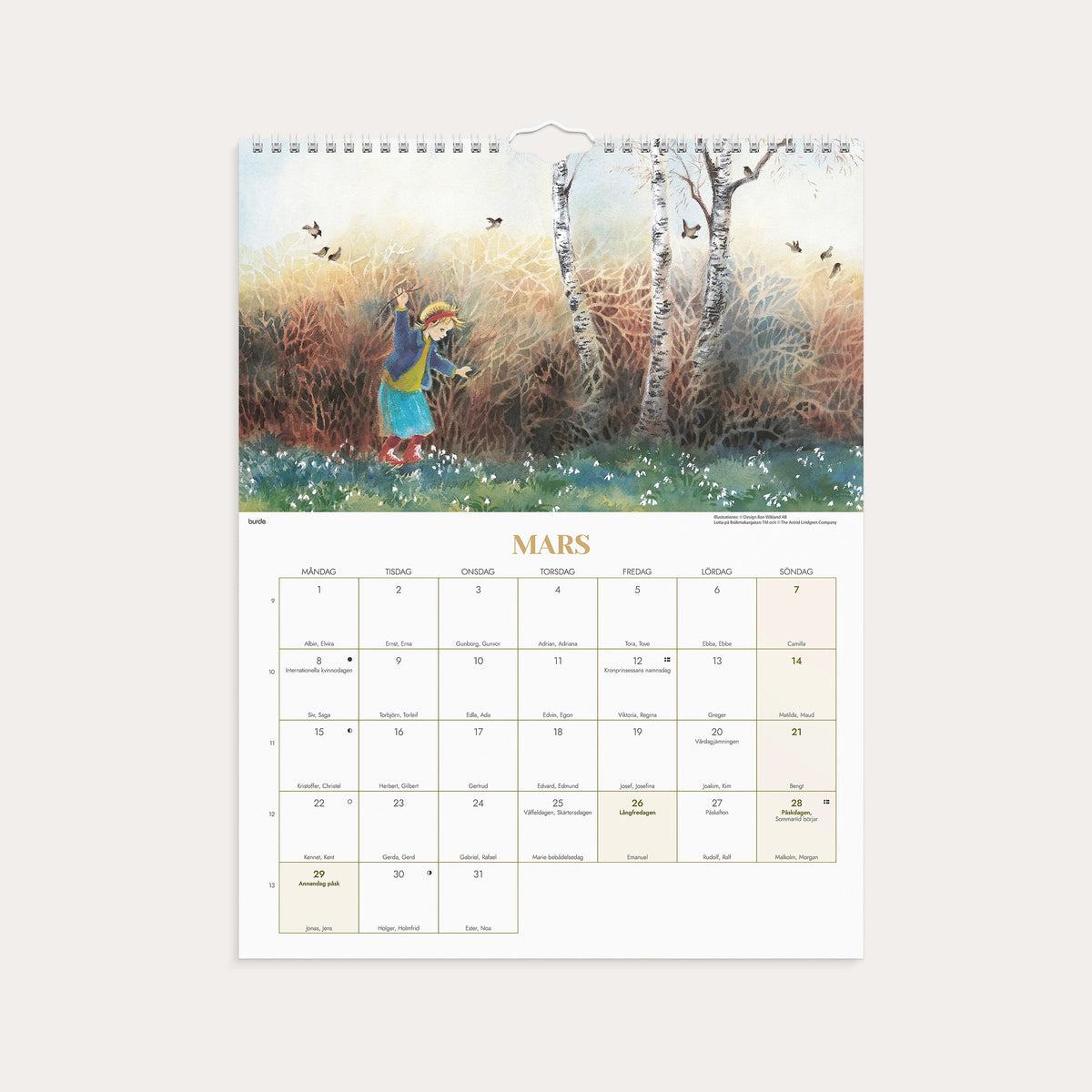 Väggkalender 2027 Ilon Wikland