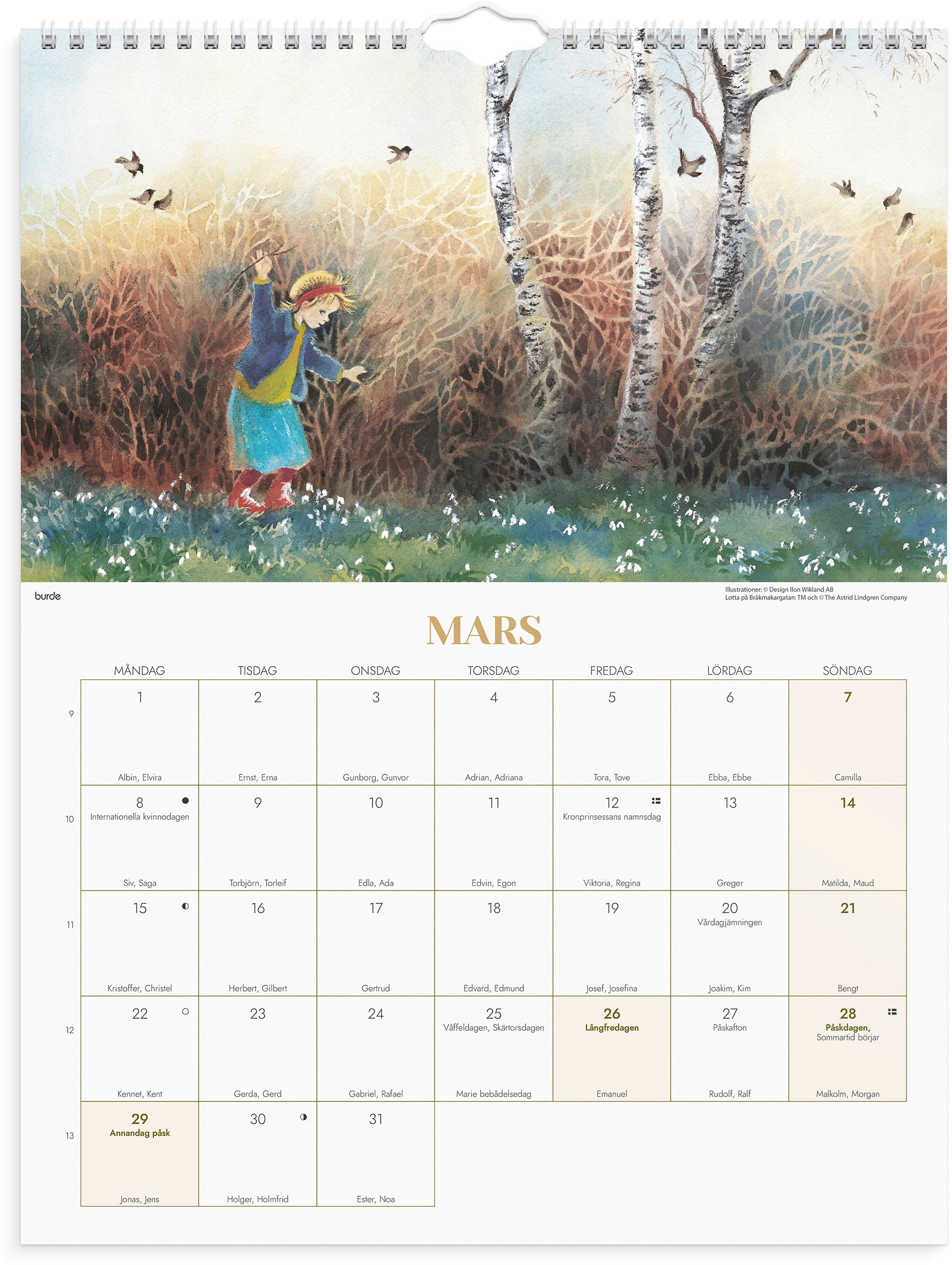 Väggkalender 2027 Ilon Wikland