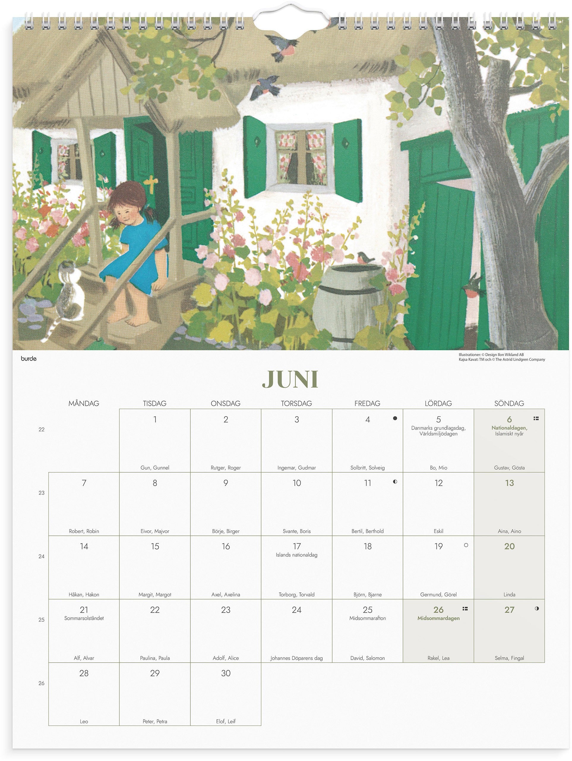 Väggkalender 2027 Ilon Wikland
