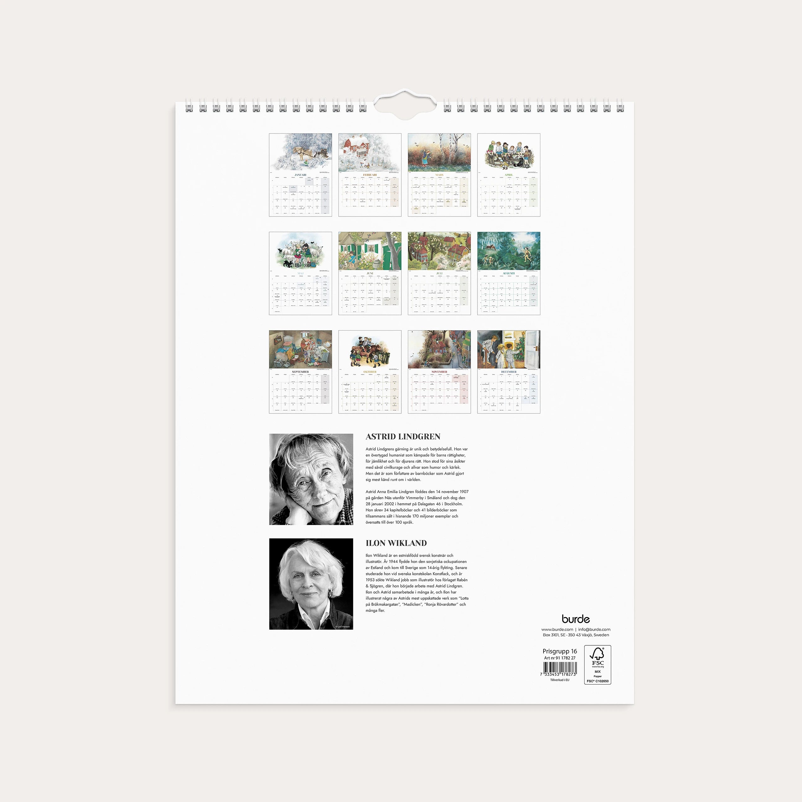 Väggkalender 2027 Ilon Wikland