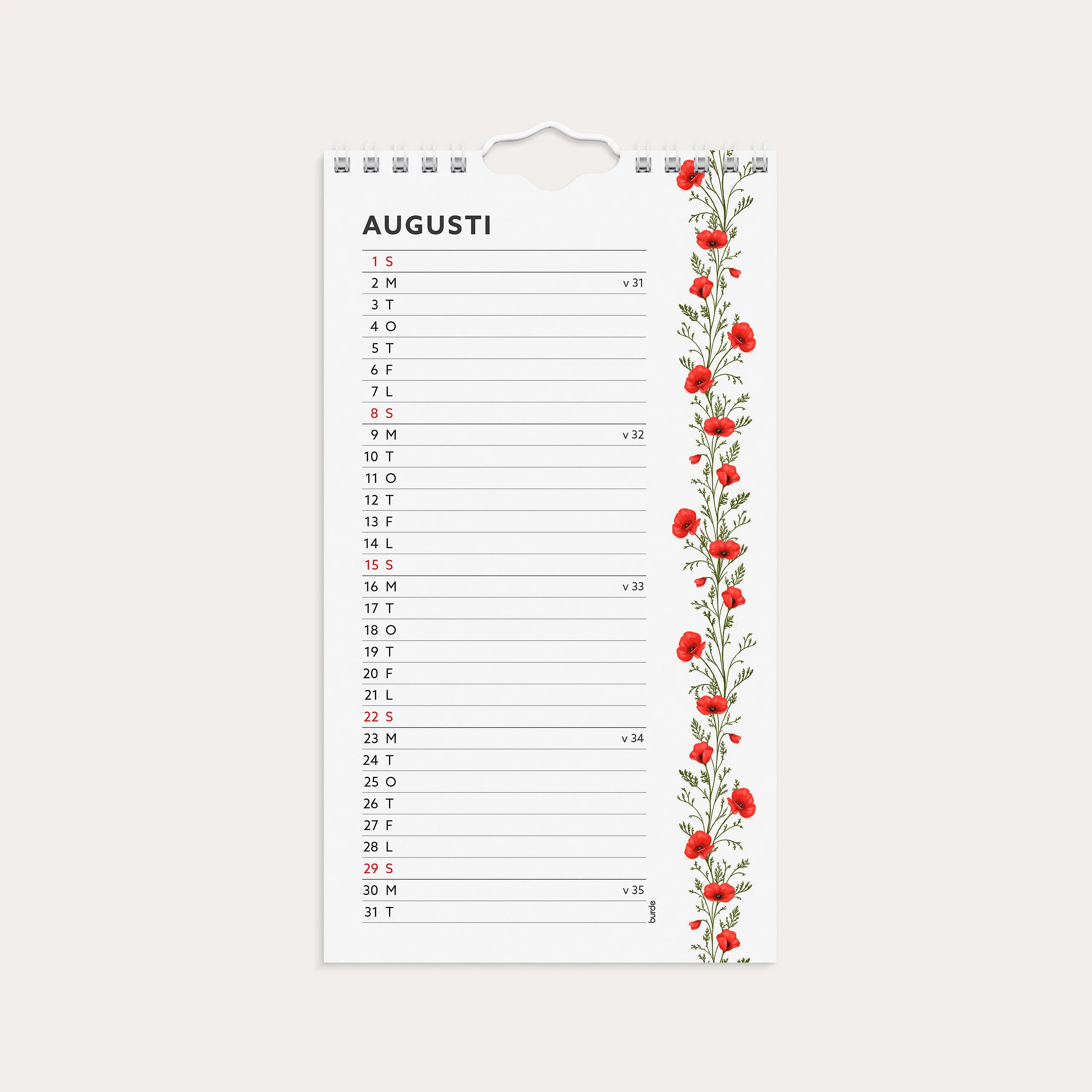 Väggkalender 2027 Mini Duo