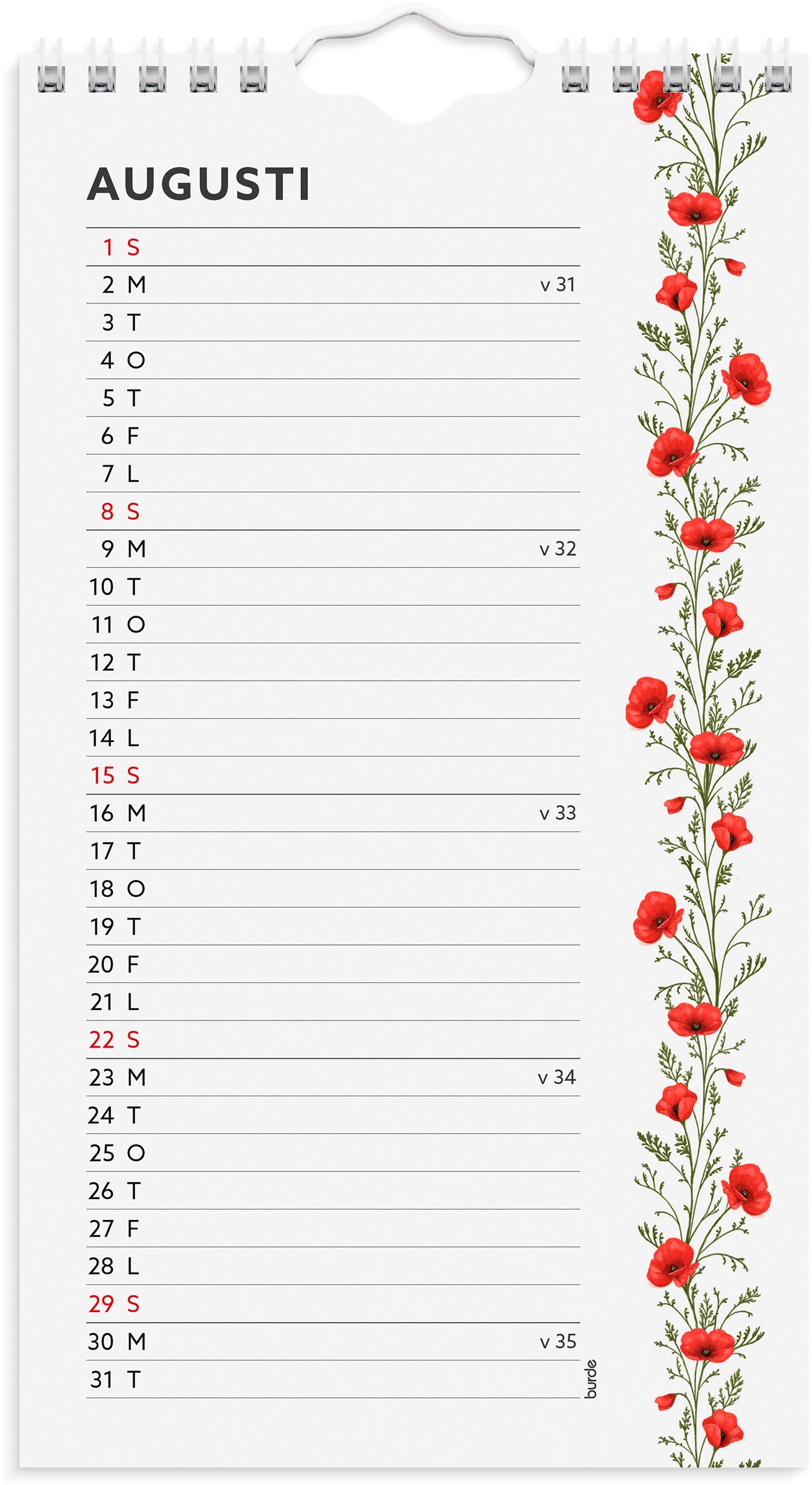 Väggkalender 2027 Mini Duo