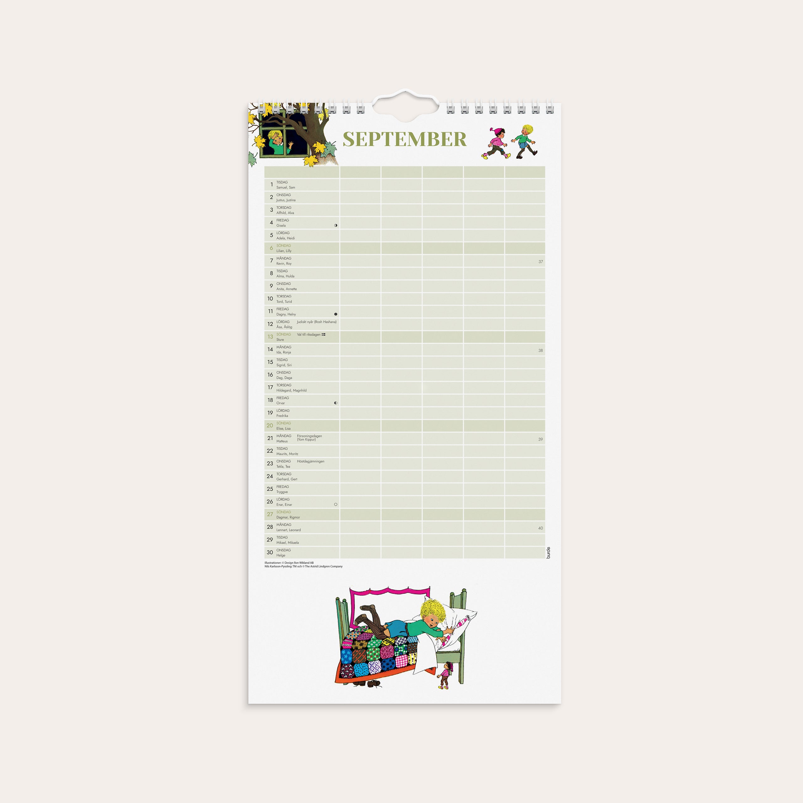 Familjekalender 2026 Ilon Wikland