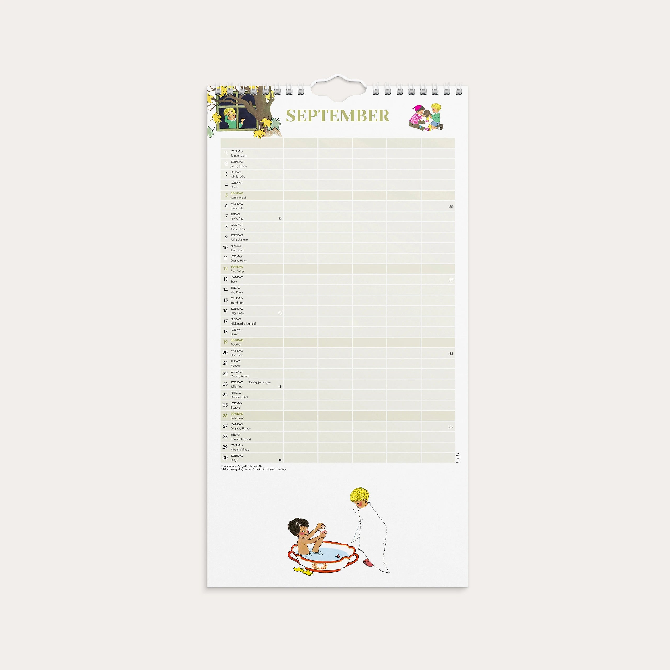 Familjekalender 2027 Ilon Wikland