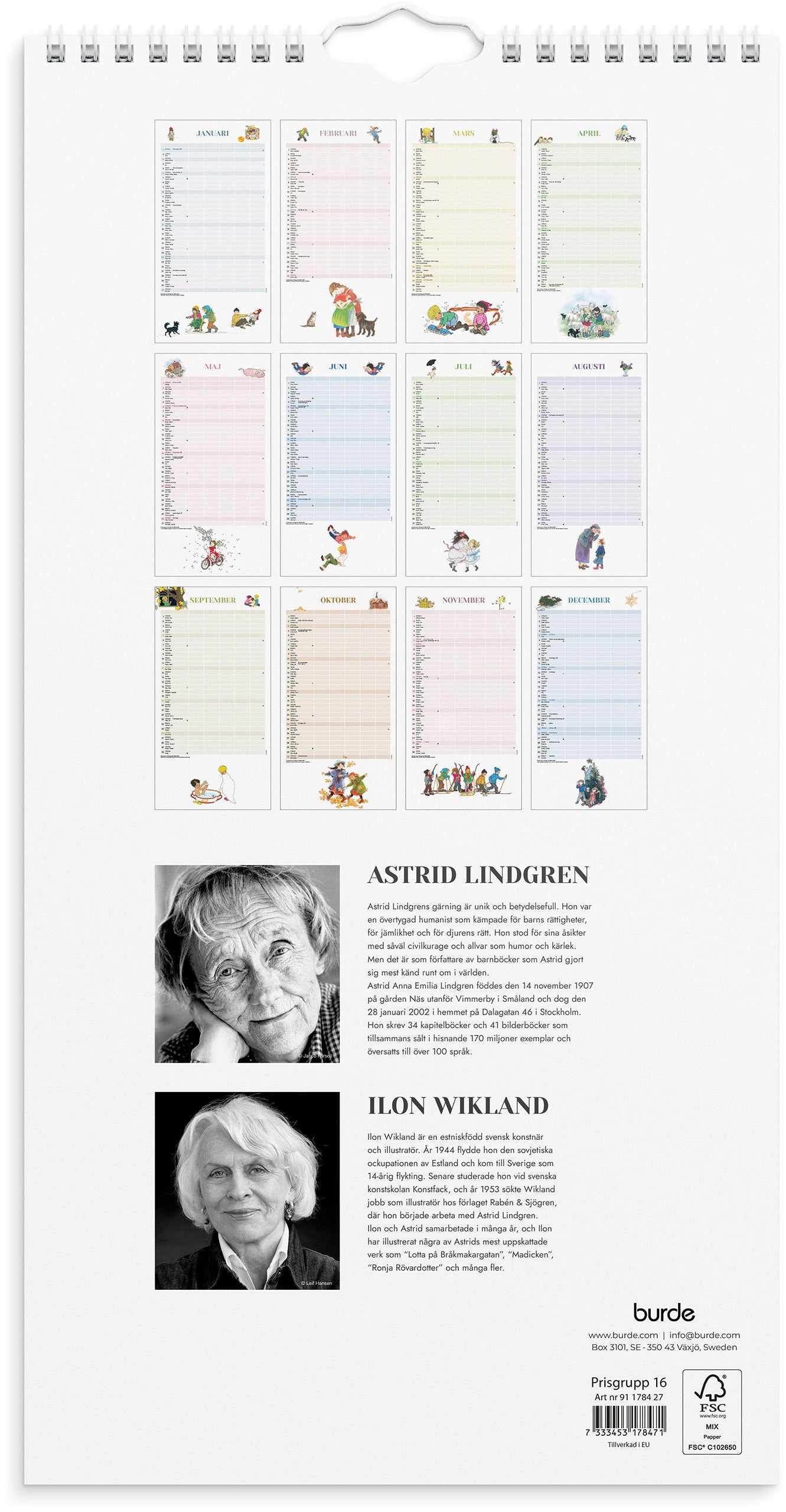 Familjekalender 2027 Ilon Wikland