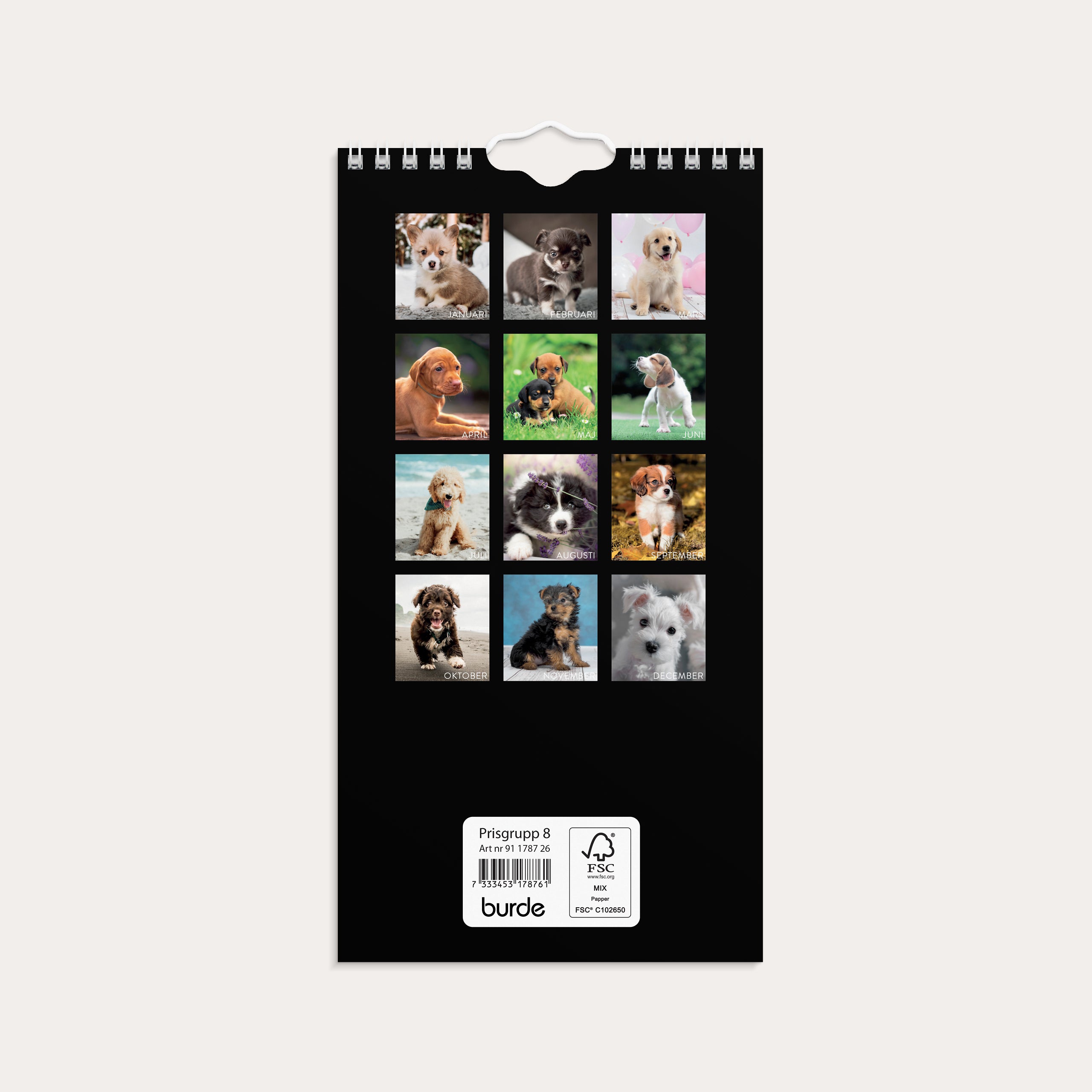 Väggkalender 2026 Liten Hundkalender