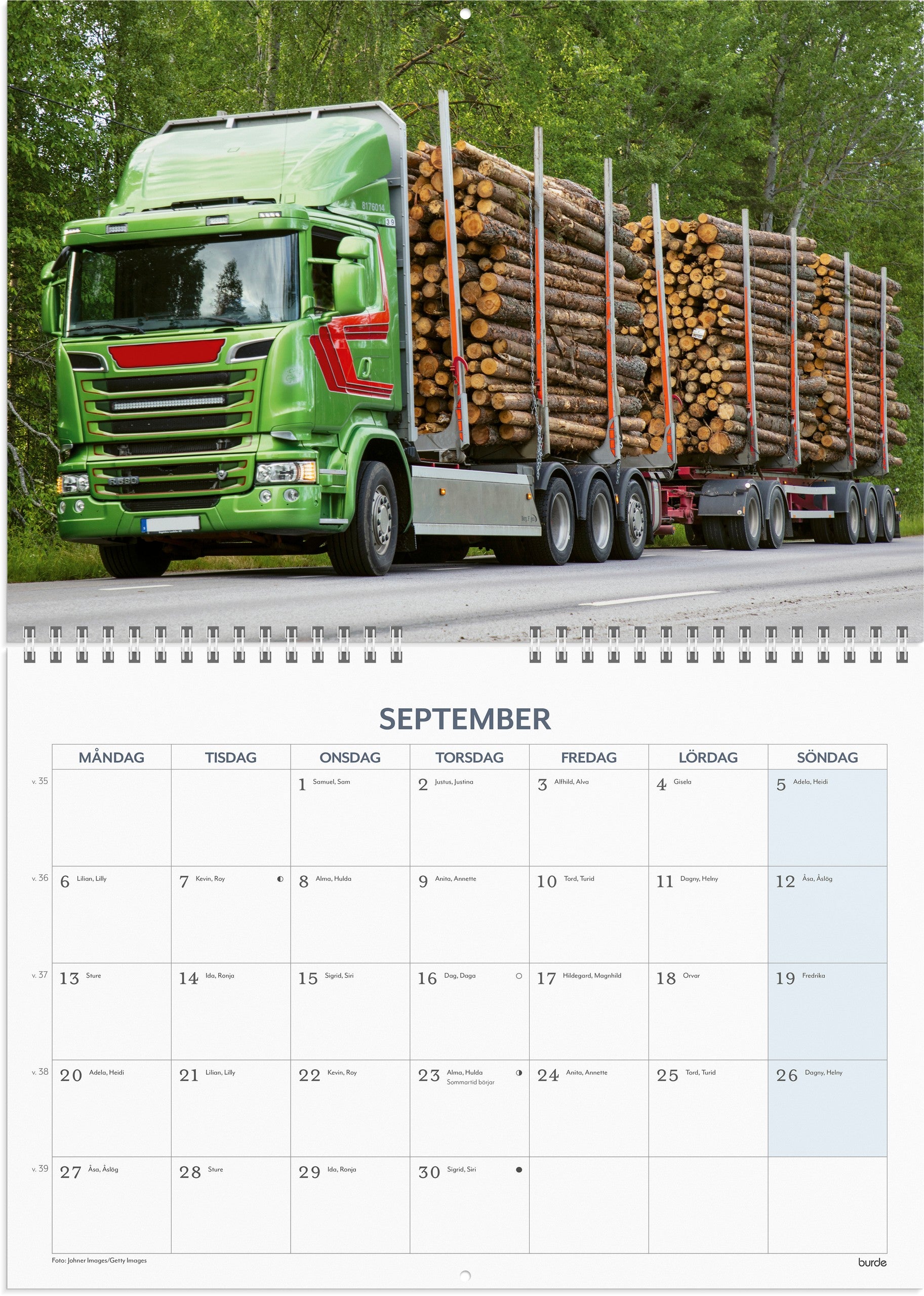Väggkalender 2027 Stora Maskiner