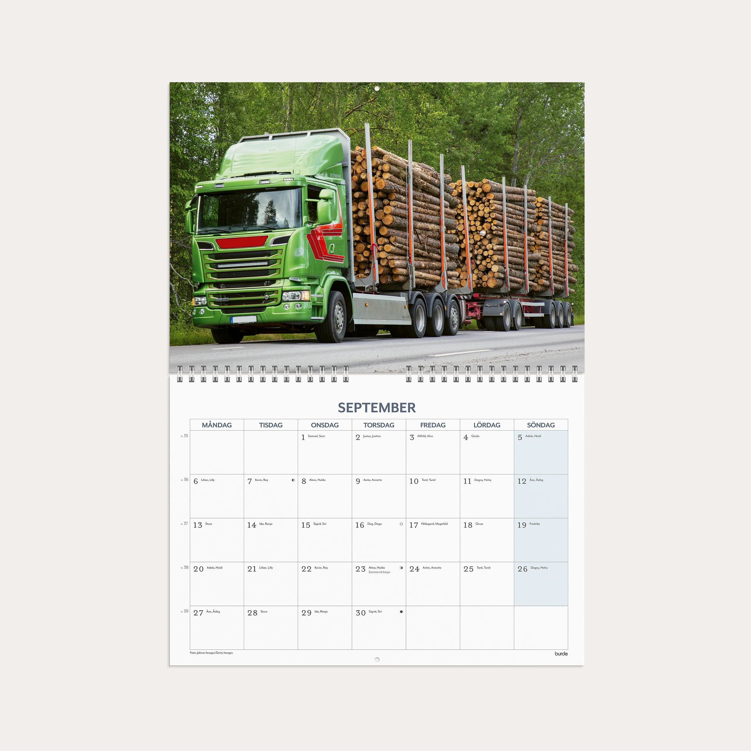 Väggkalender 2027 Stora Maskiner