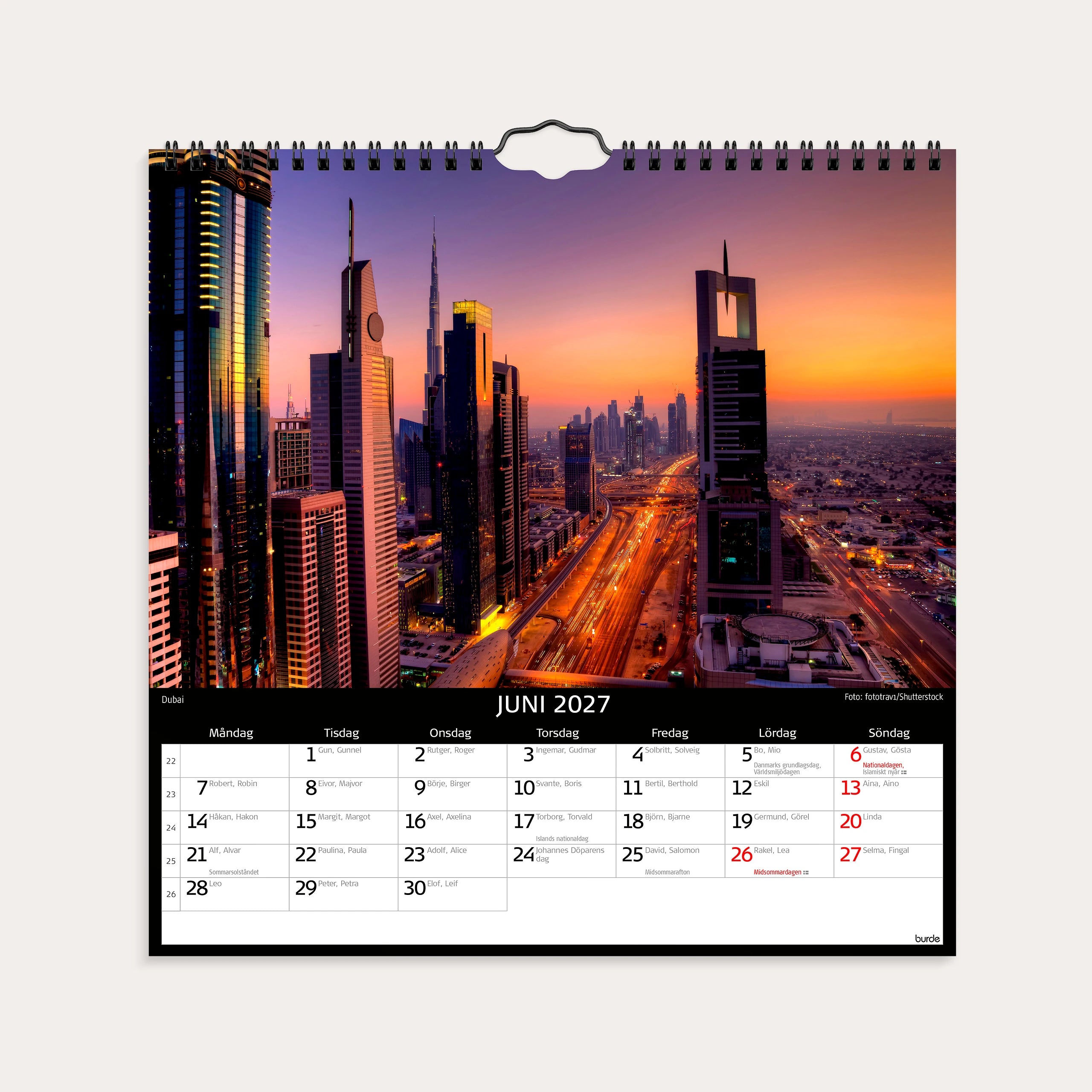 Väggkalender 2027 Skylines
