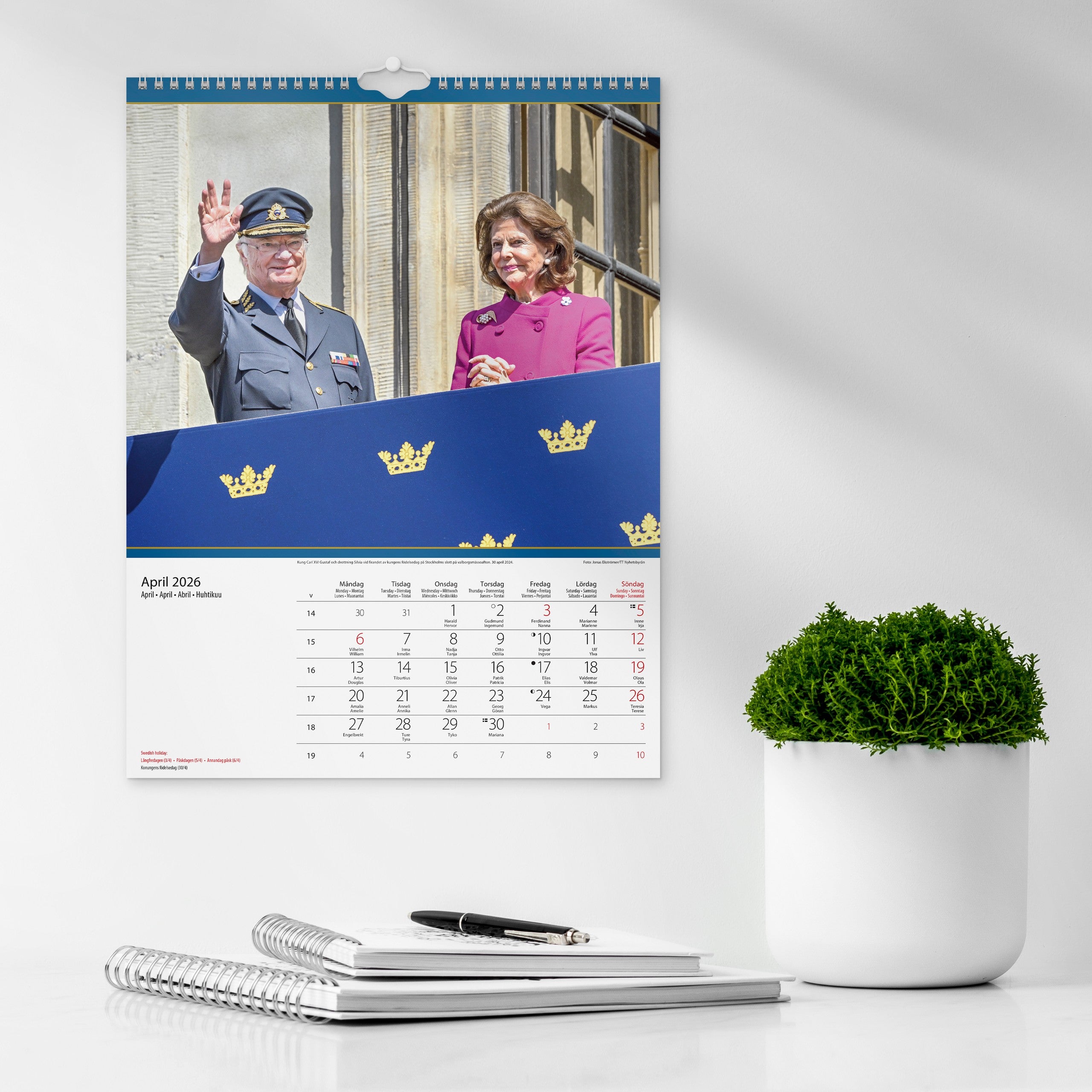 Väggkalender 2026 Kungafamiljen
