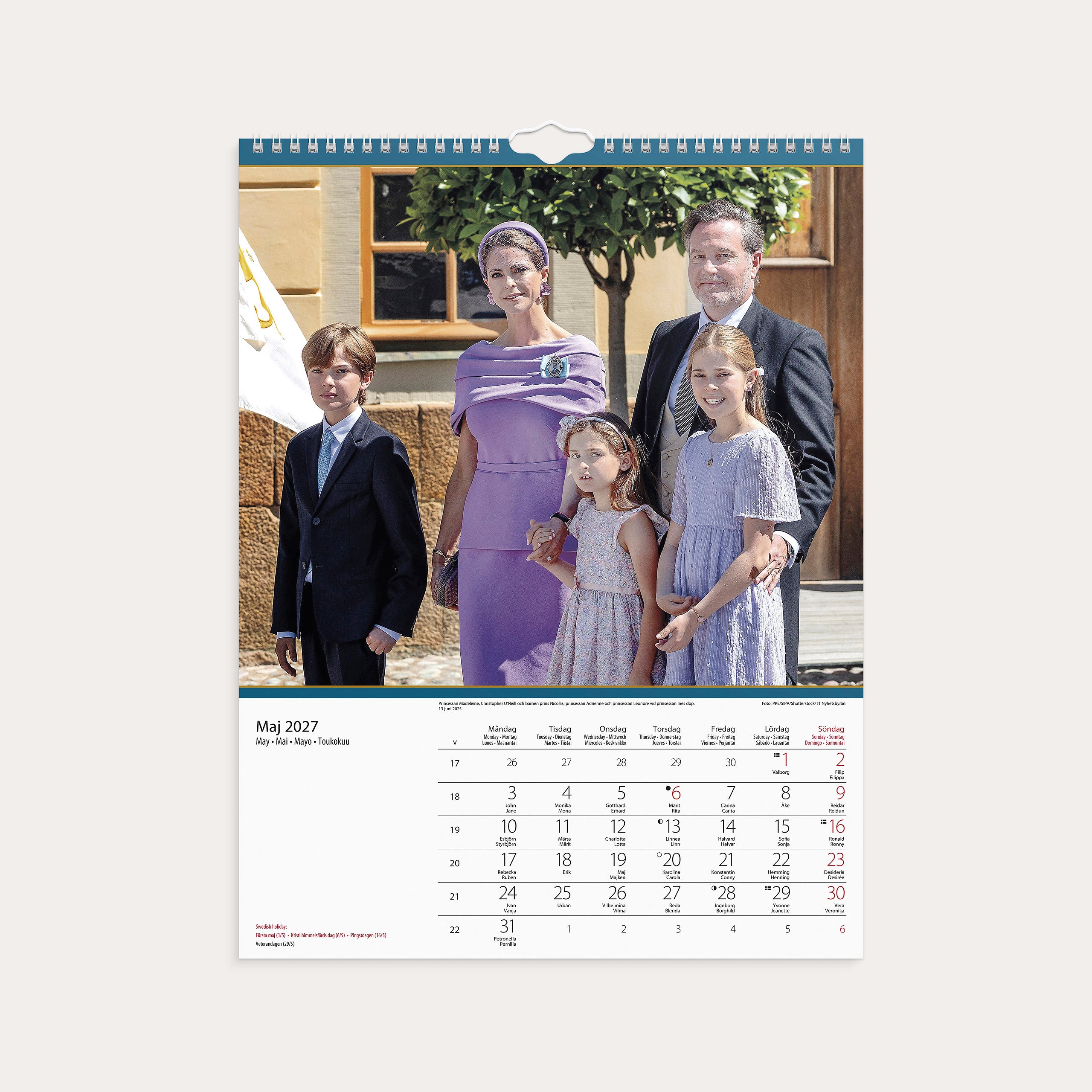 Väggkalender 2027 Kungafamiljen