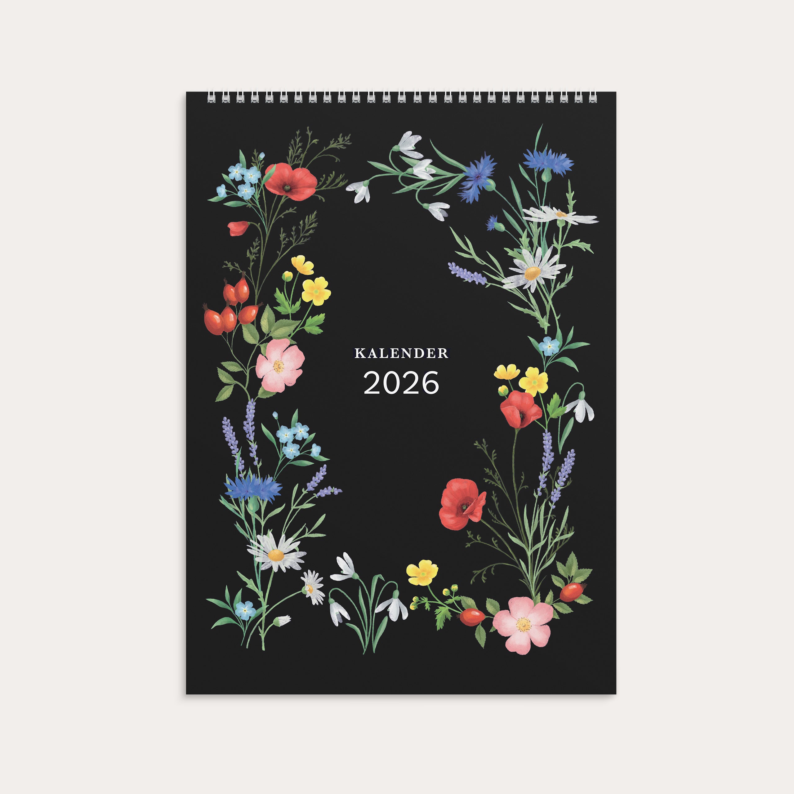 Väggkalender 2026 Illustrerad blomster