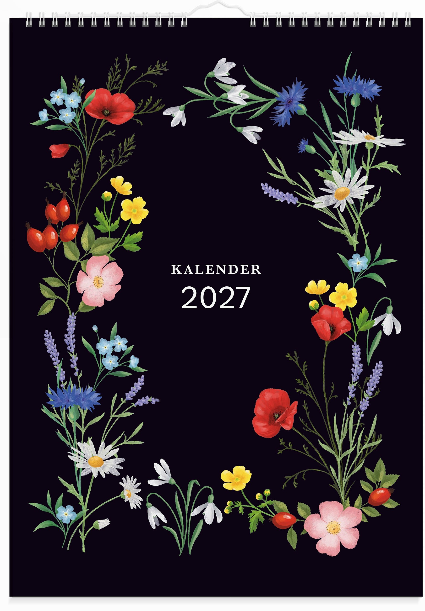Väggkalender 2027 Illustrerad blomster