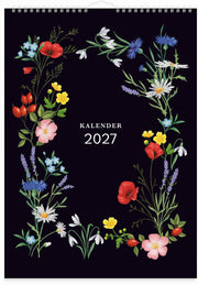 Väggkalender 2027 Illustrerad blomster
