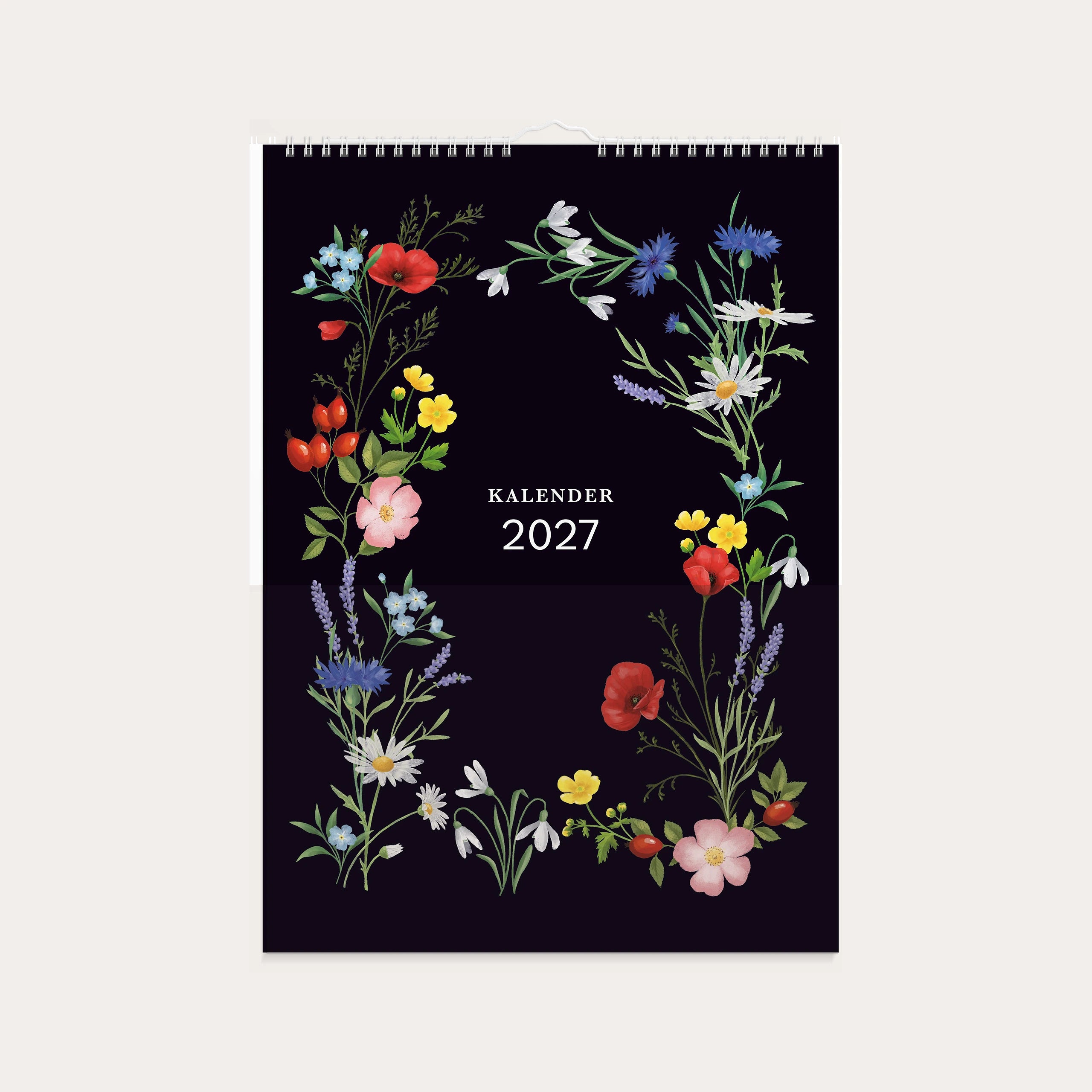 Väggkalender 2027 Illustrerad blomster