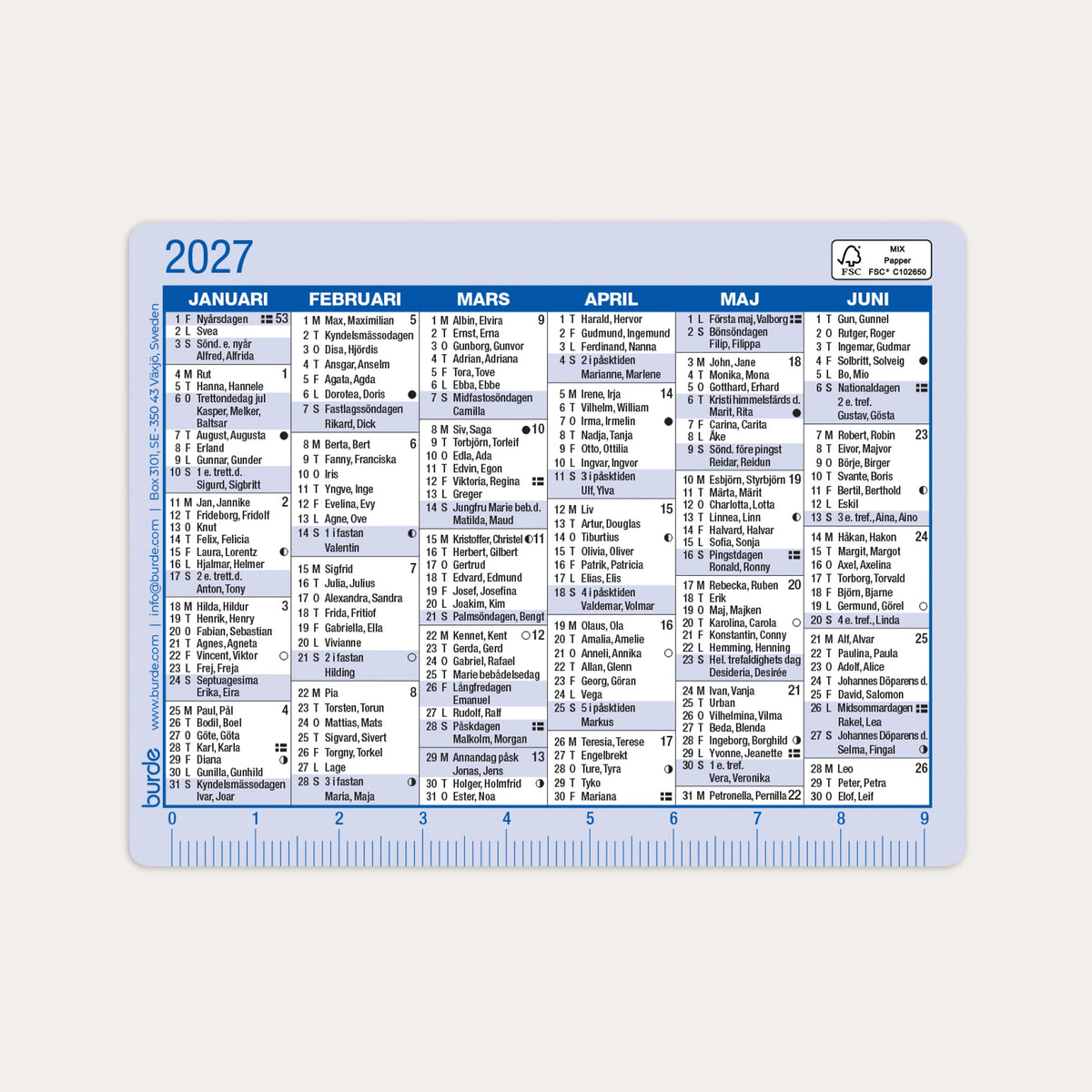 Kalenderkort 2027