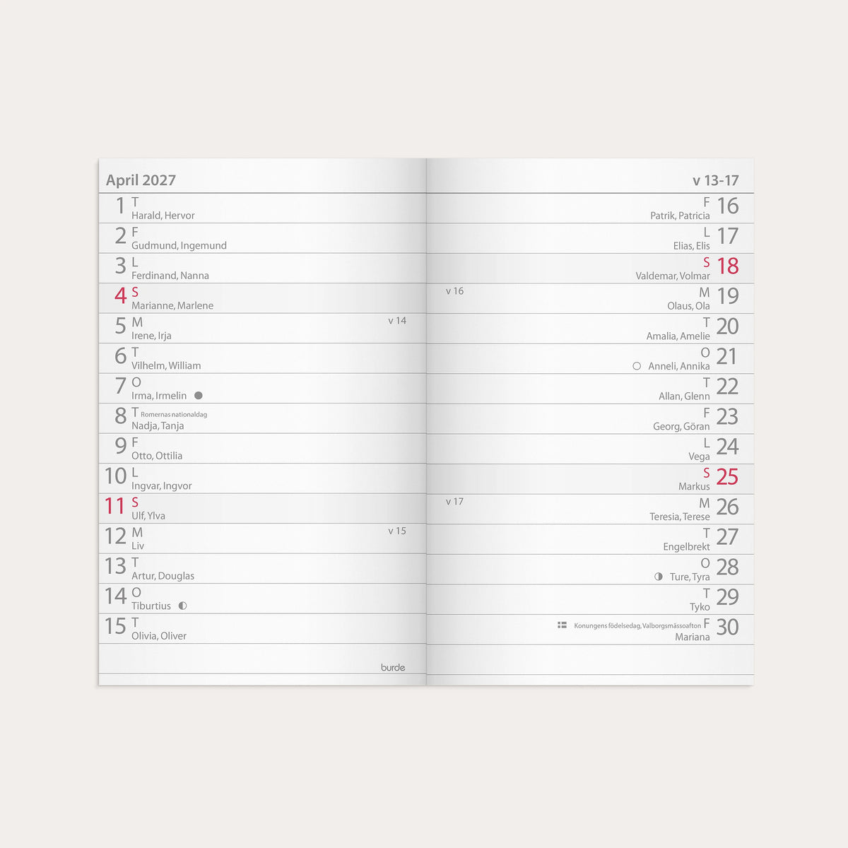 Kalender Lilla Fick 2027 blå kartong