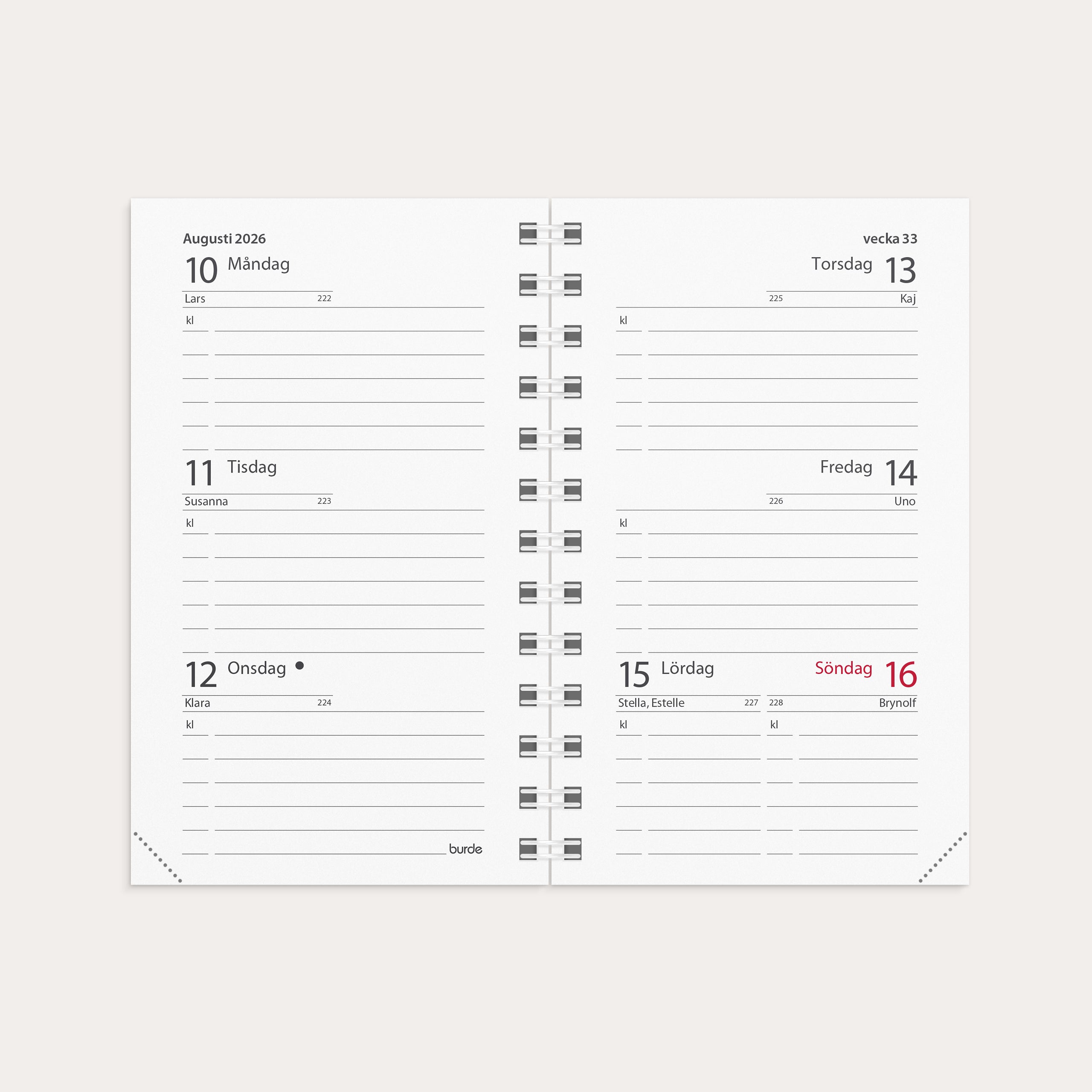 Kalender 2026 Mini refill